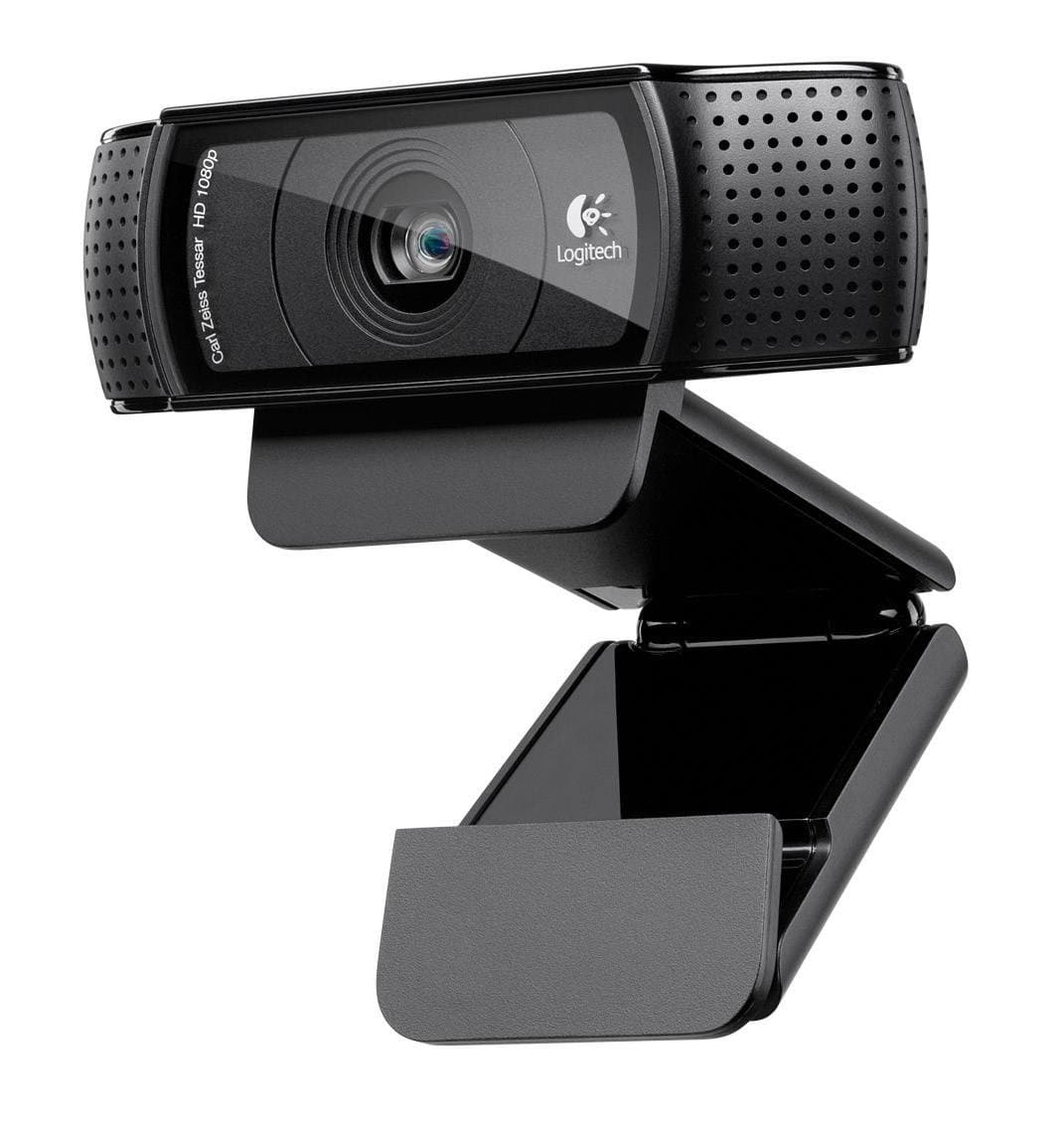 C920 HD Pro Webcam - 1080p, Optical, Full HD Streaming Camera for Widescreen Video Calling and Recording, Dual Microphones, Autofocus, Compatible with PC - Desktop Computer or Laptop - Black