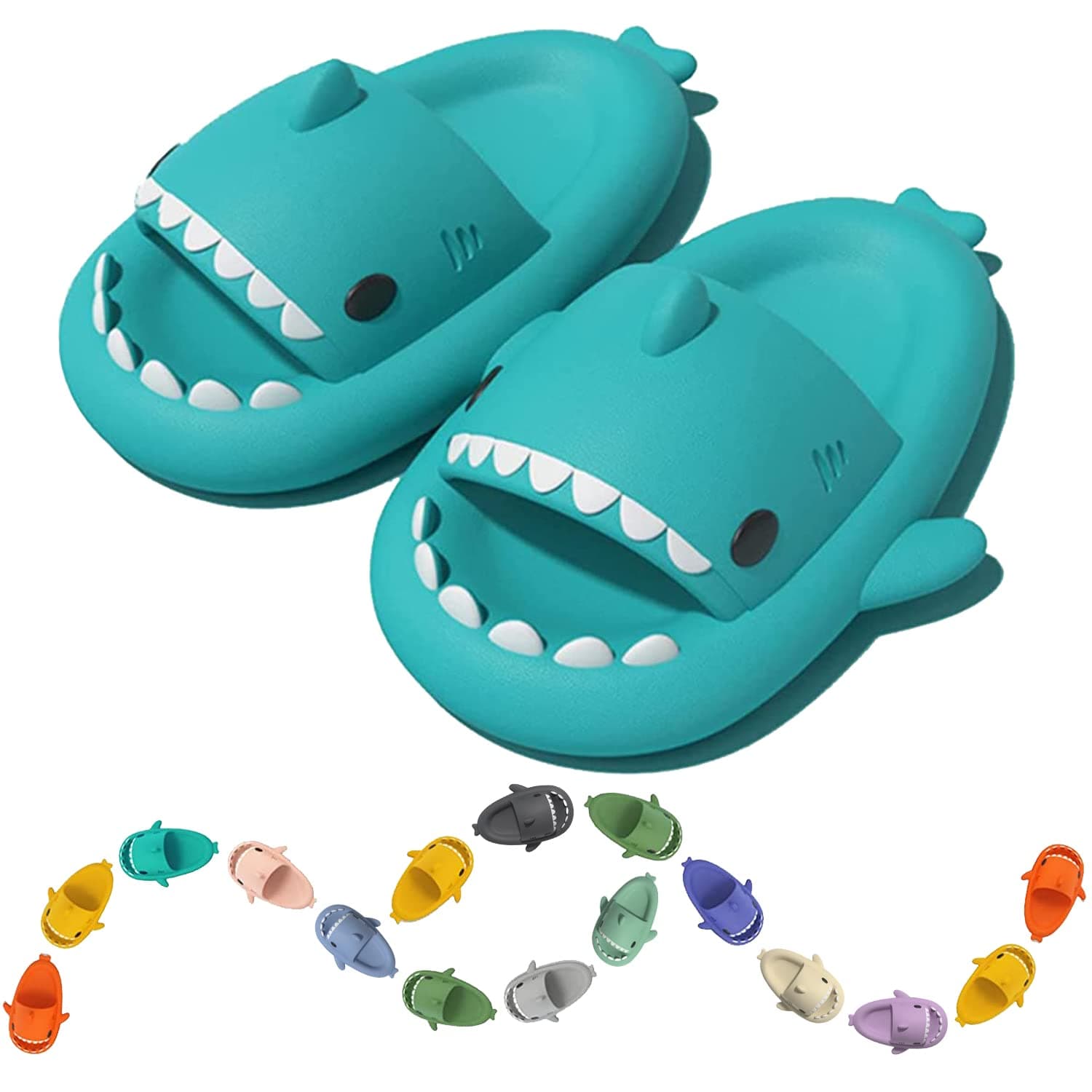 AshipherShark Slides for Women Men Kids, Cute Cloudy Shark Slippers Sandals Shoes Unisex