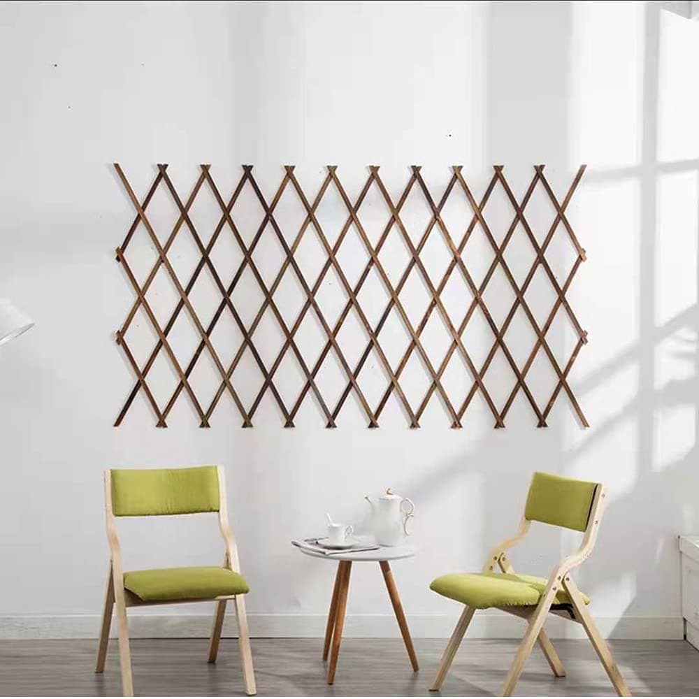 LINGWEIWooden Fence Portable Expanding Wicker Wooden Fence for Home Garden Villa Outdoor Decoration. (75cm(6pcs))