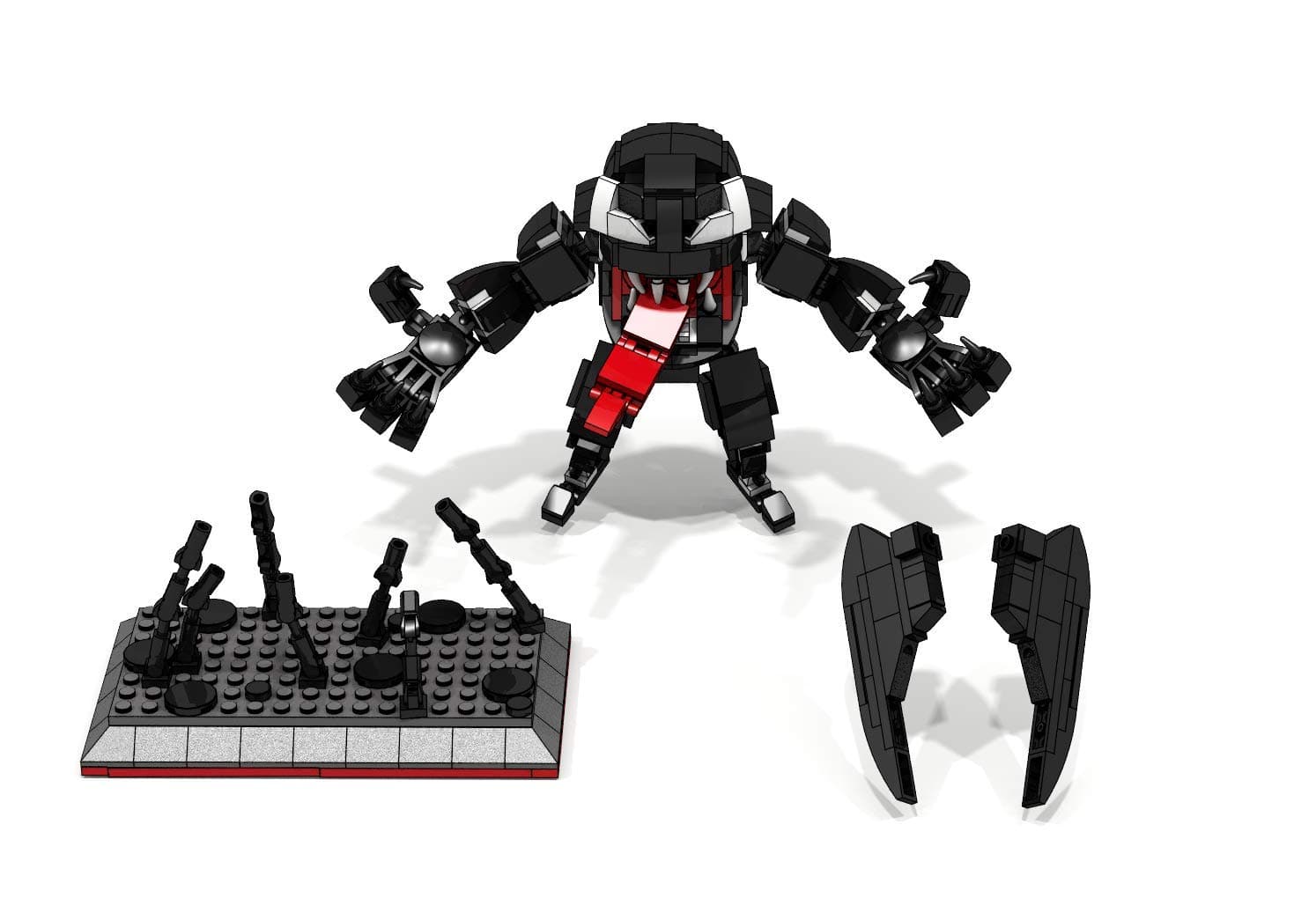 MOC Venom is A Lovely Man，Cartoon Venom Building Kit 514 Piece Compatible with Lego Set