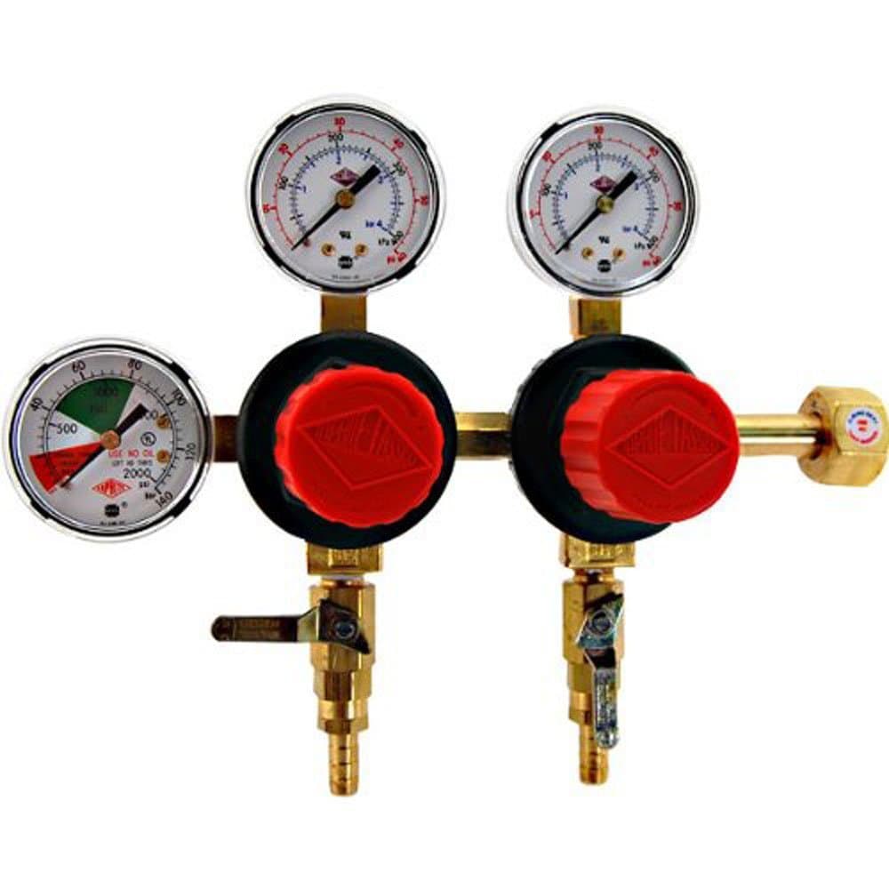 Taprite T752HP Two Product Dual Pressure Kegerator CO2 Regulator by Taprite
