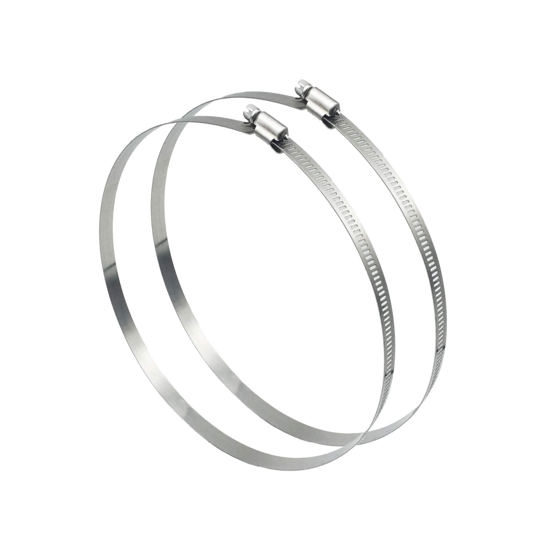 2Pcs 10" (Diameter) Adjustable 304 Stainless Steel Duct Clamps Hose Clamp Pipe Clamp Air Ducting Clamp worm drive hose clamps (251mm-273mm)