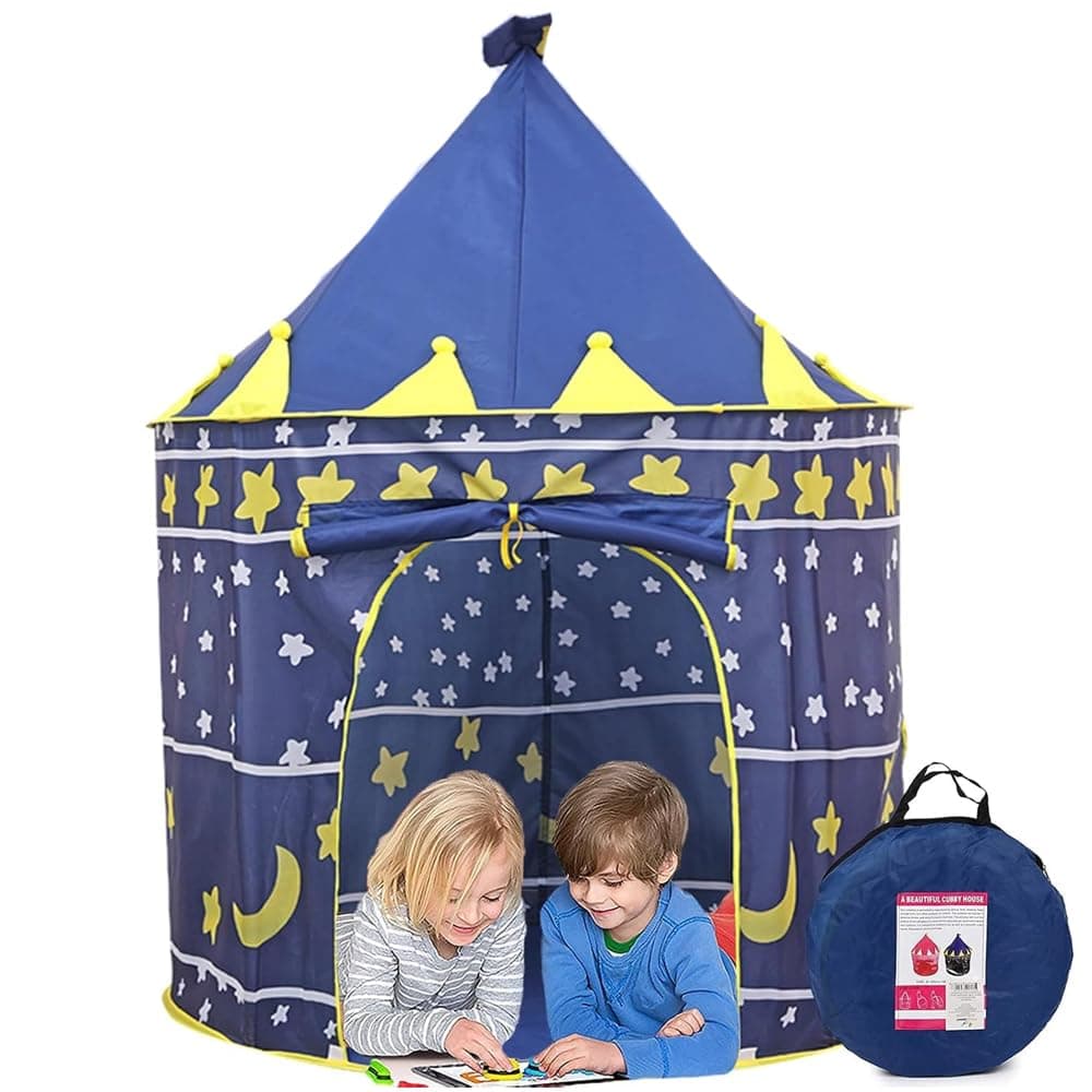 AMERTEER Kids Tent | Foldable Kids Playhouse | Washable Toddler Tent for Indoor Use | Pop-Up Tent with Soft, Comfortable Design for Camping, Backyard & Playtime