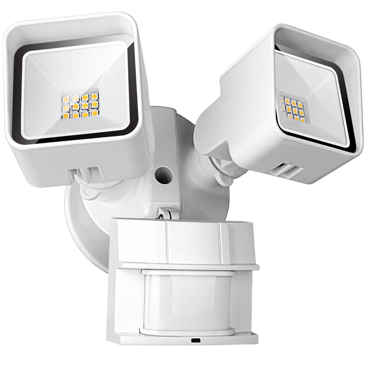 LED Motion Sensor Security Light, 20W 2000 Lumens, 5000K, 250W Equivalent IP65 Waterproof and Weatherproof, ETL/DLC Approved outdoor Flood Light, with Adjustable Sensor, White