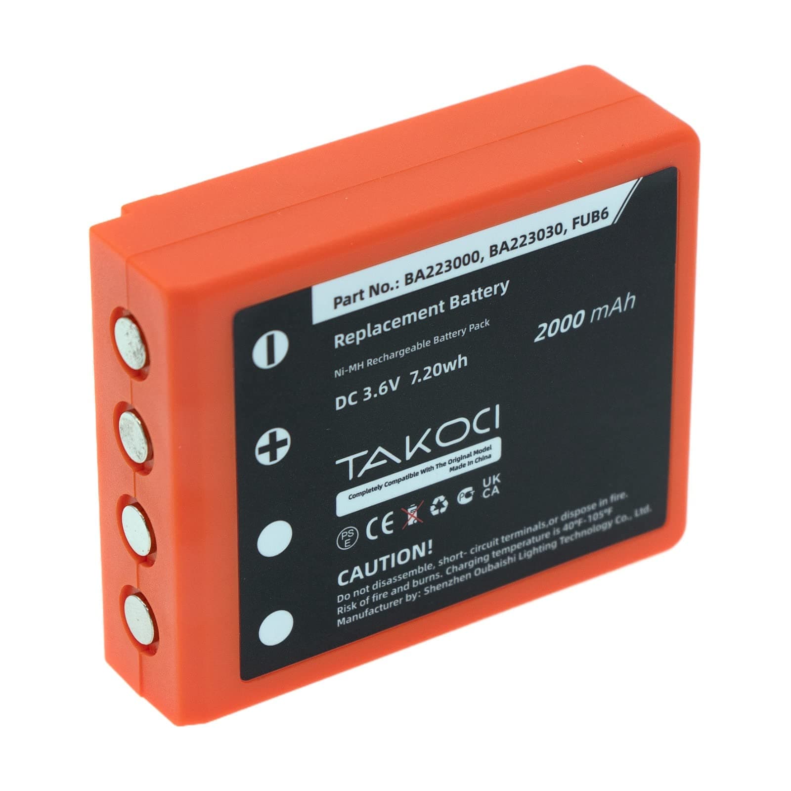 BA223000, BA223030,FUB6 Battery Replacement for HBC Radiomatic Quadrix, Micron 4, 5, 6, 7,Vector Pro, Keynote 2000mAh Battery Replacement BA223000, BA223030, FUB6 Remote Control Transmitter