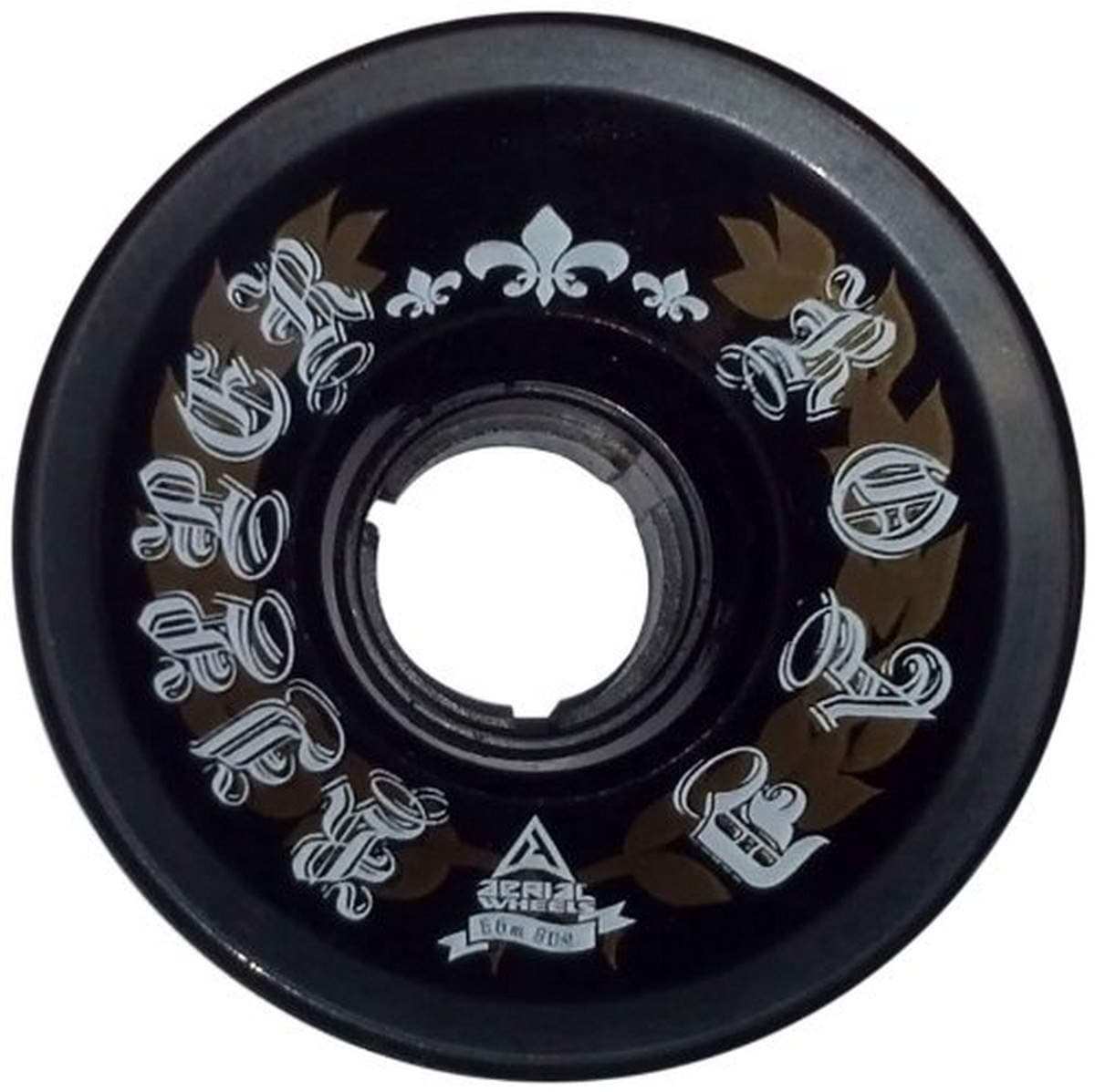 "ROAD RIPPER" Longboard Wheels (Set of 4), 66 x 49mm/80 Durometer, Black/Gold/White