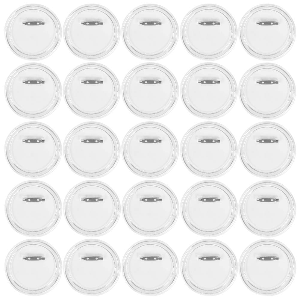 BUYGOO 25pcs 3.15 Inch Clear Acrylic Modern Button Badges with Pin, DIY Craft Buttons, School Projects, Gifts