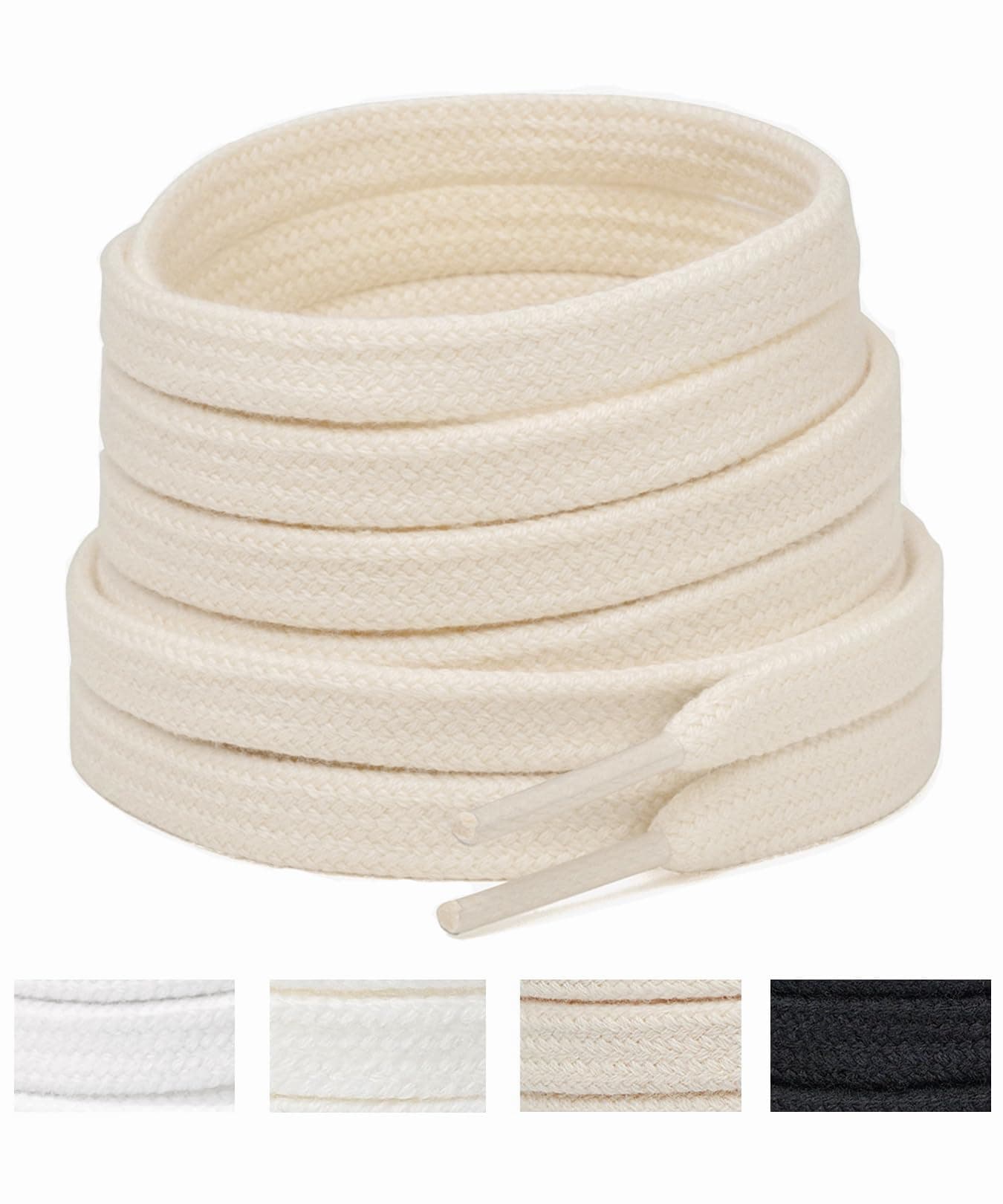 2 Pairs Flat Athletic Shoelaces 5/16" in 40"-63" Wide Sneaker Replacement Shoe Laces