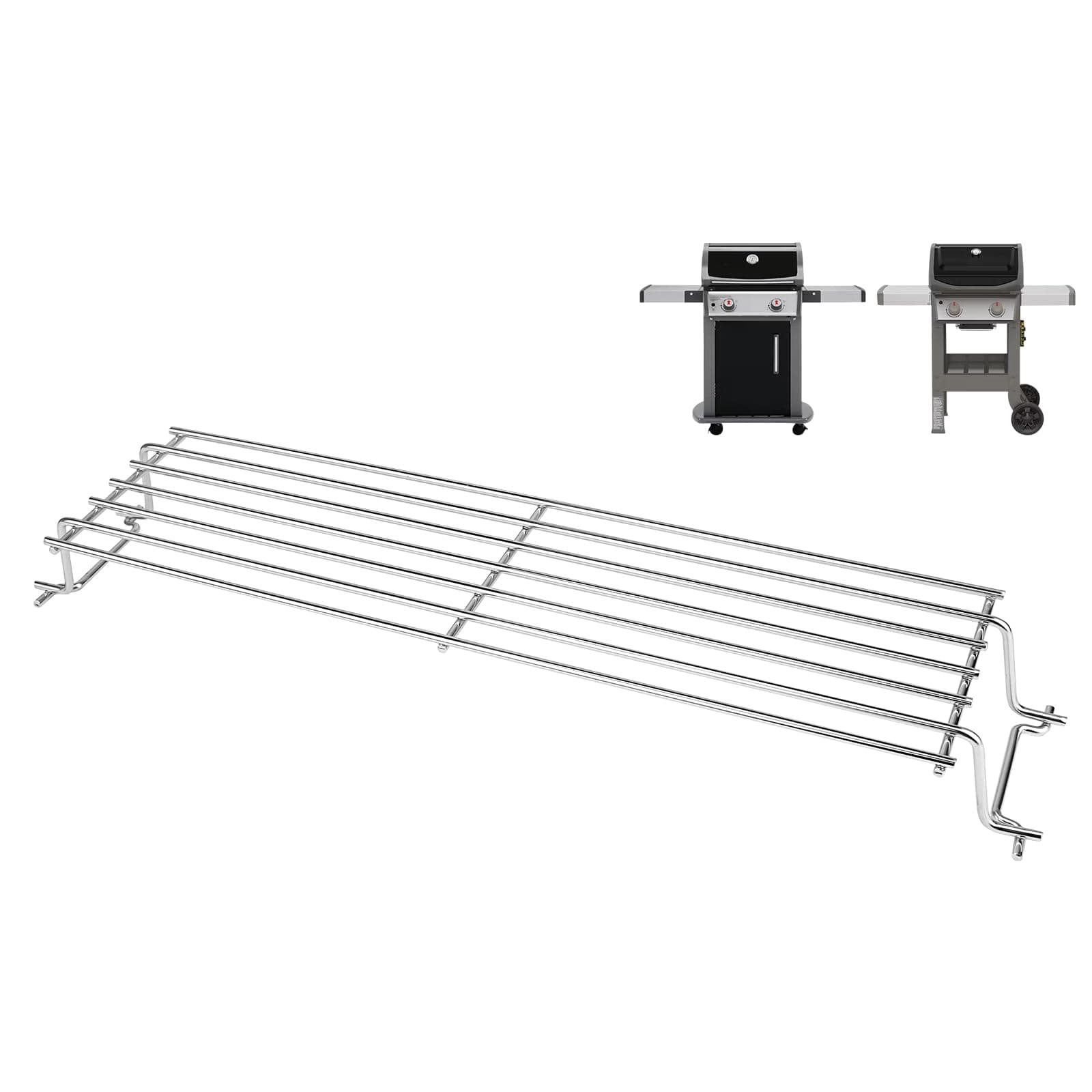 QuliMetal 67026 Grill Warming Rack for Weber Spirit II 200 Series, Weber Spirit II E210, II E220, II S210, II S220(2017 and Newer), 21.5 Inches Stainless Steel Warming Grates for 44000001, 48000001