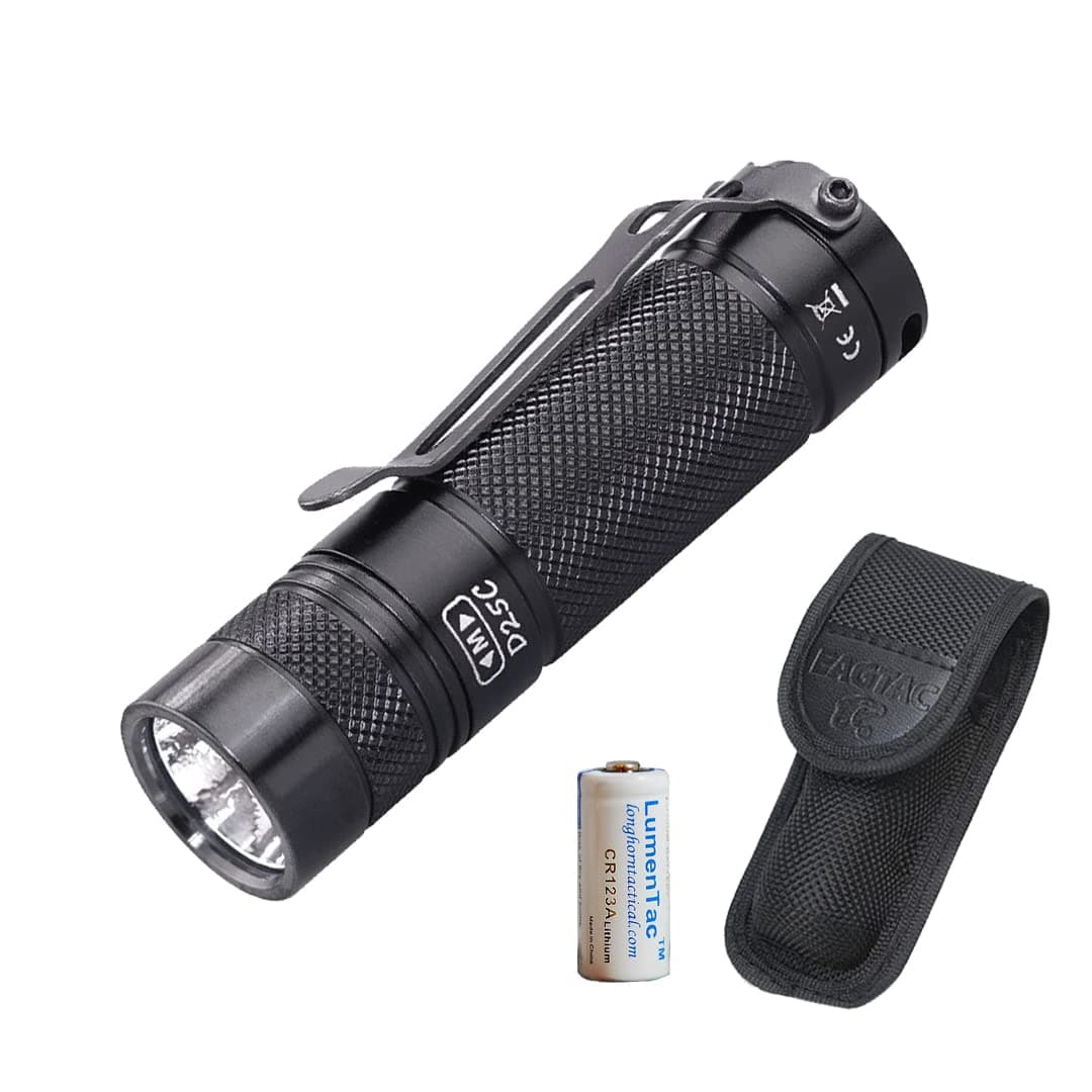 EagleTac D25C Clicky 453 Lumen Cree XM-L2 U3 Brightest EDC Light with LumenTac CR123A, Cool White by EagleTac