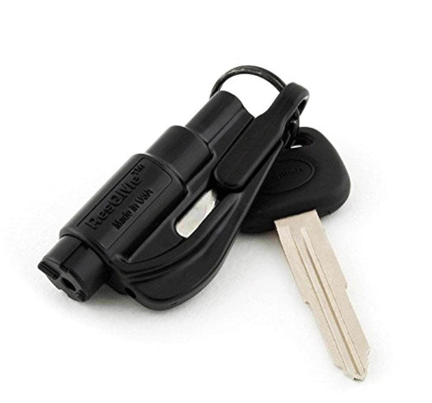 New Kit Seatbelt Cutter Emergency Survival Window Glass Breaker Keychain Tool Black