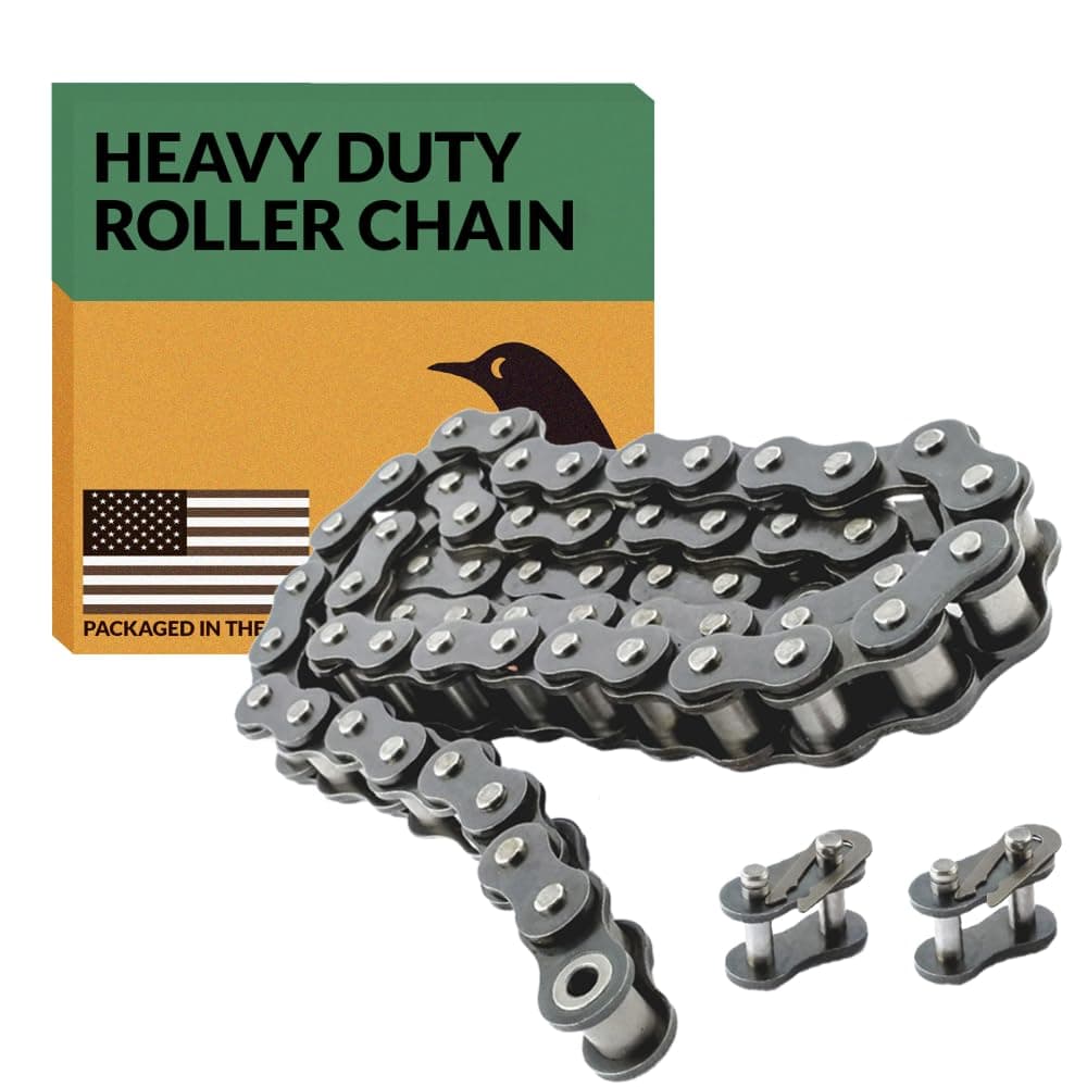 PGN #25 Heavy Duty Roller Chain - 10 Feet + 2 Free Connecting Links - #25H - 480 Links