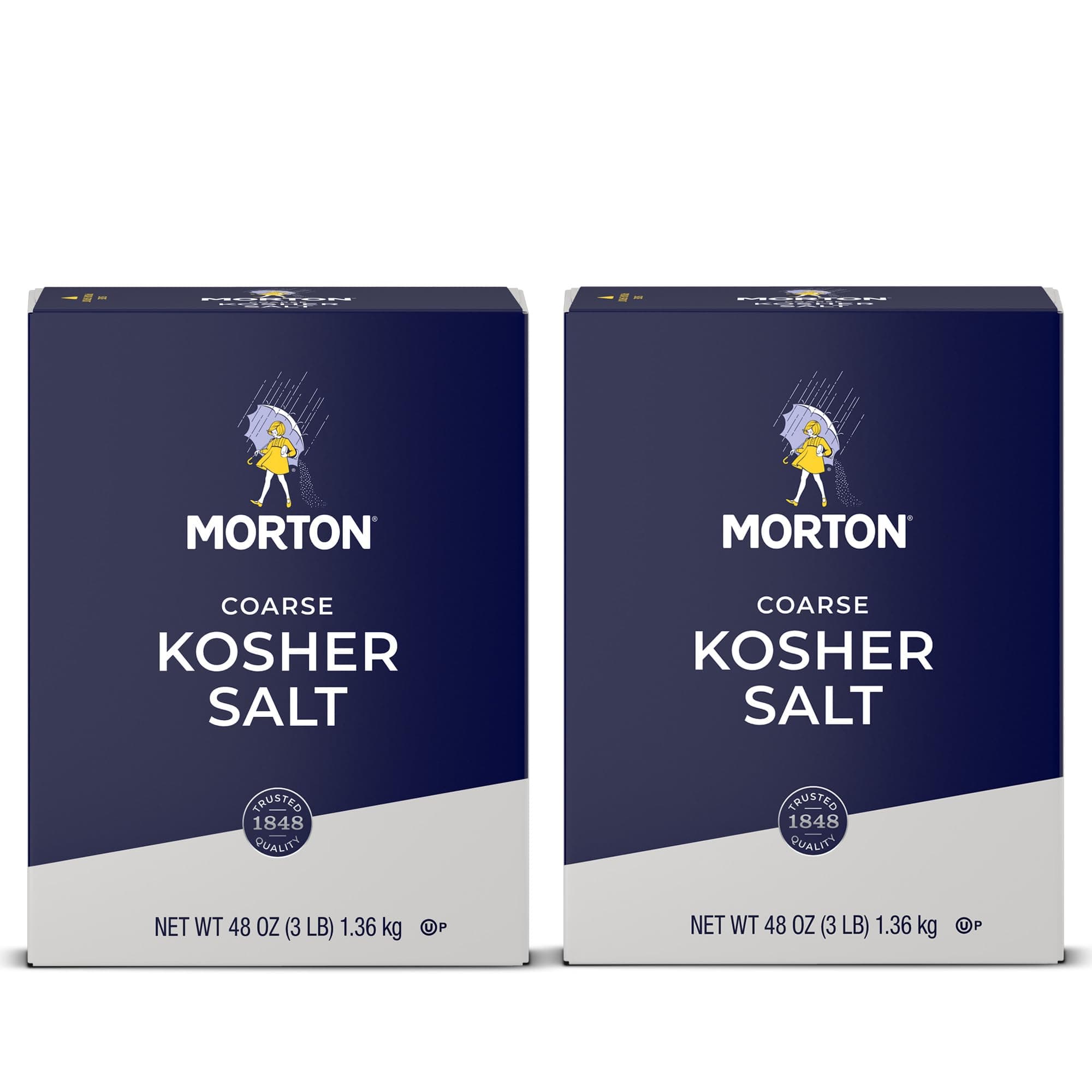 Morton Kosher Salt, Coarse, Great for Cooking and Baking, (40 oz / 1.4 kg), Pack of 2