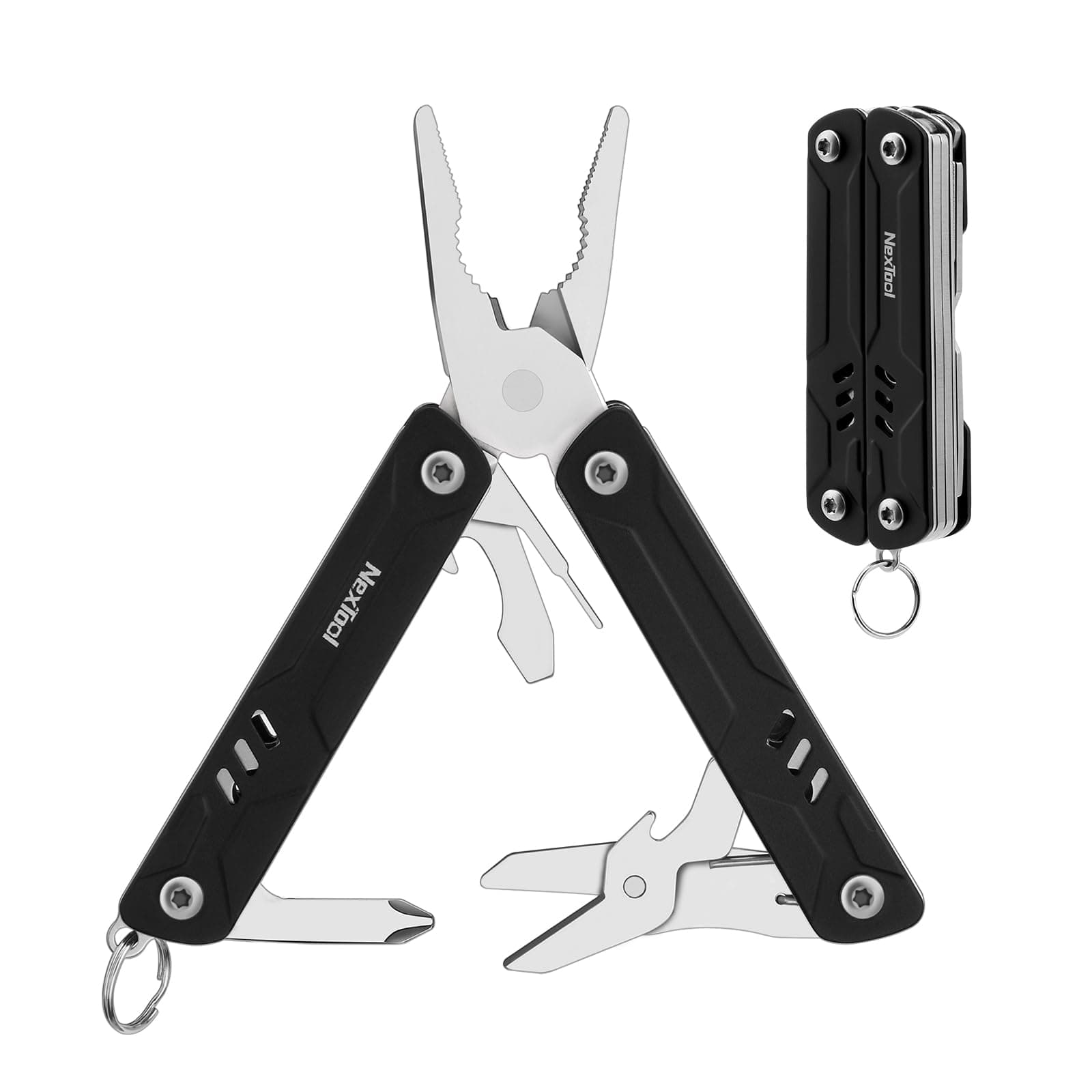 NexTool Keychain Multitool 9 in 1 Mini Multitool with Needle Nose Pliers, Scissors, SIM Extractor and Driver for Travel EDC TSA Approved Multitool Bladeless Small Multitool (Mini Sailor Light)