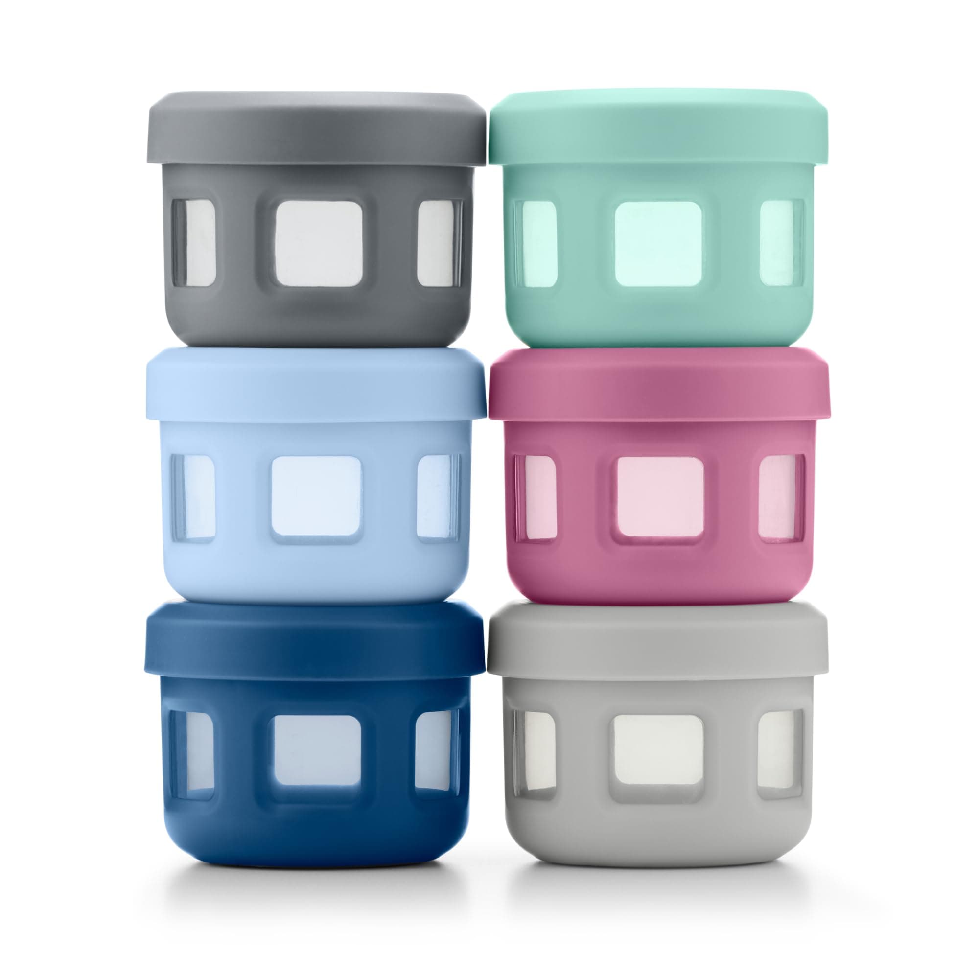 Ello Reusable Condiment Containers 4oz each with Screw-on Leak Proof Lid 6 Pack | Perfect for Salad Dressing Sauce Dips Lunchbox Picnic Travel Bento Box | BPA-Free | Dishwasher Safe | Sugar Rush