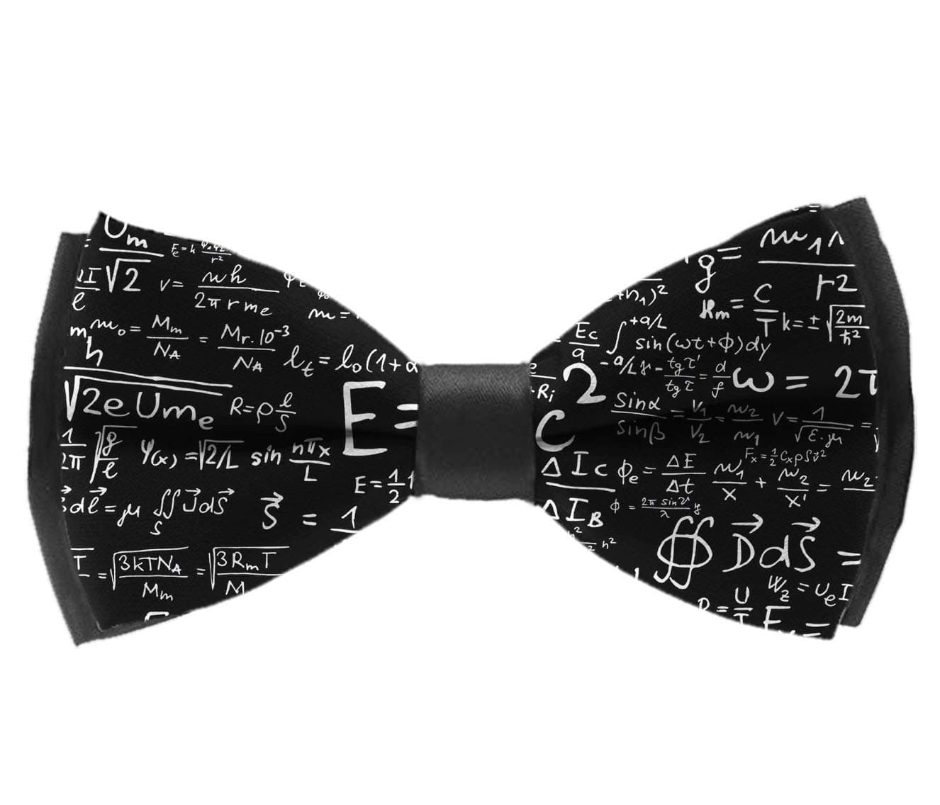 Adjustable Men's Polyester Bow Ties, Pre-Tied Fashion Gentlemen Butterfly Bow Tie For Wedding Formal Event Date, Boys Kids Children Teens Gift (Math Formula Equation Black)