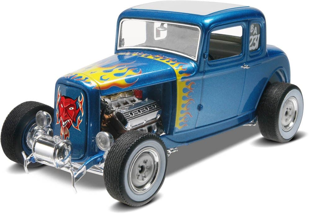 Revell 85-4228 1932 Ford 5 Window Coupe 2N1 1:25 Scale 191-Piece Skill Level 5 Model Car Building Kit