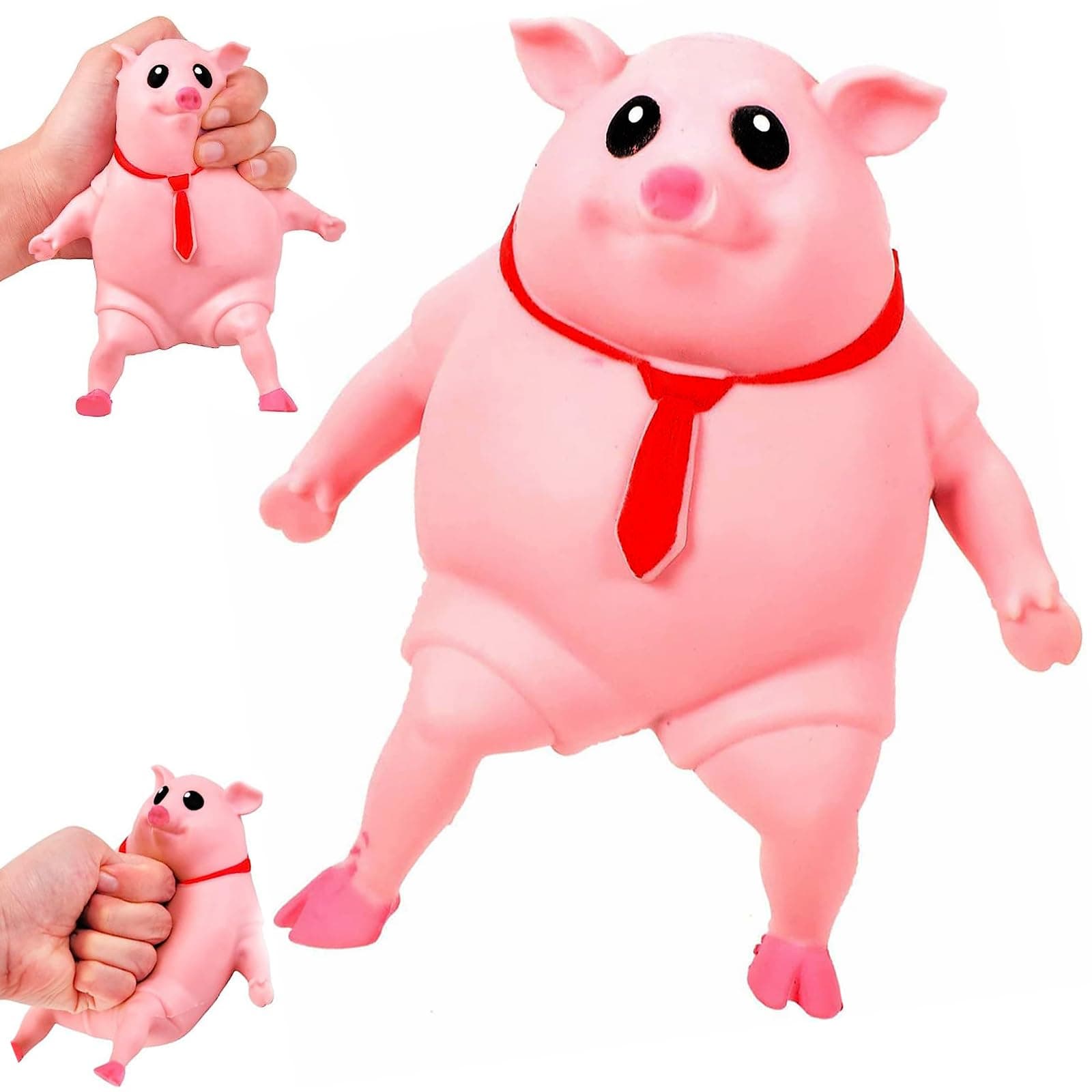 Piggy Stress Toys, Squish Fidget Toy Pig Toy Stress Toys for Adults & Kids, Decompress & Stretch Pig Stress Ball Squeeze Toy, Stress Relief Toys, Kids Sensory Toys For Anxiety Relief