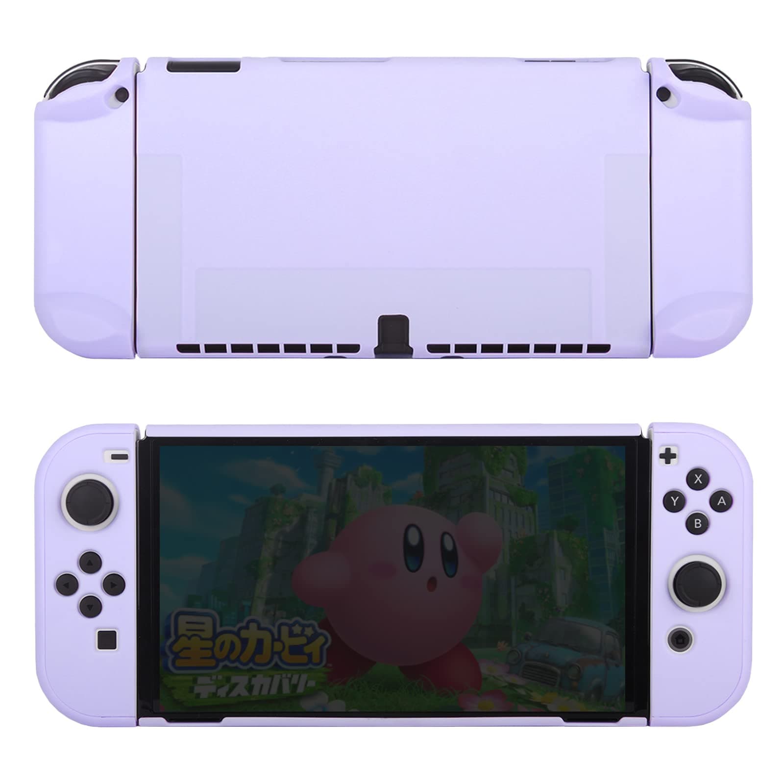 TIKOdirect Dockable Case Compatible with Nintendo Switch OLED 2021, Protective Hard Cover Full Protection for Nintendo Switch OLED and Joy-Con Controller, Purple