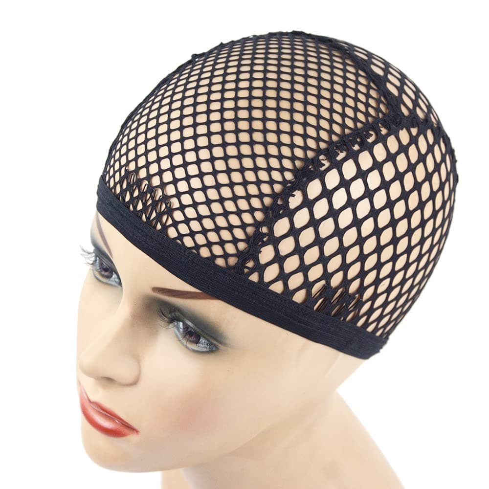 YANTAISIYUWig Cap Black Stretch Crochet Wig Cap Mesh Braid Wig Cap for Making Wig