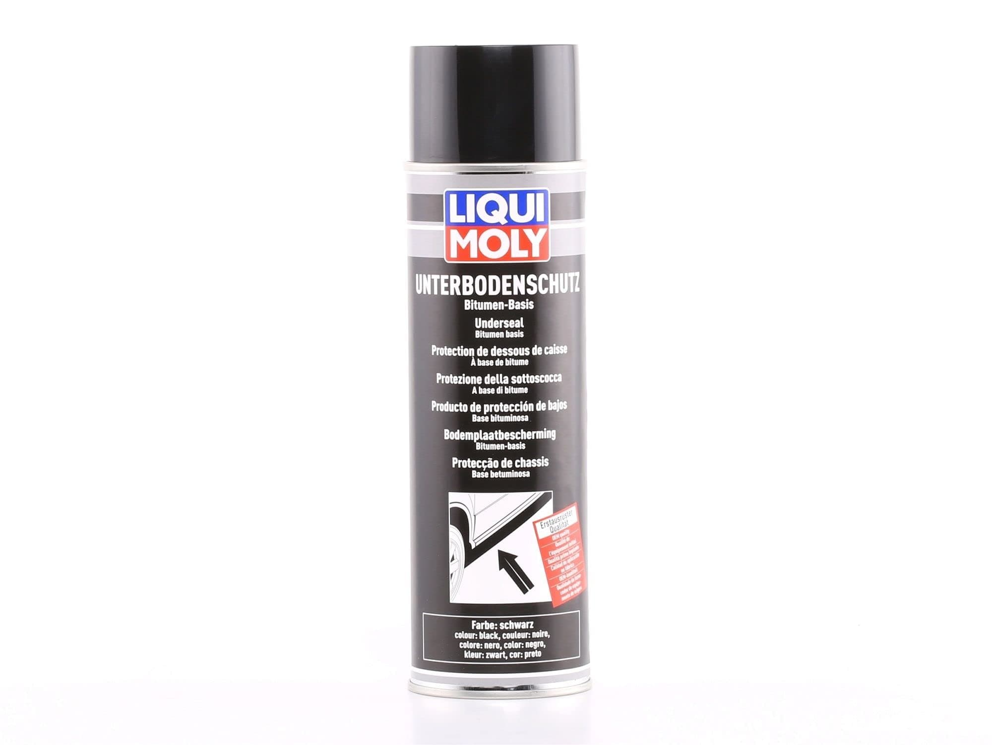 LIQUI MOLY Underseal Bitumen, black (Spray) | 500 ml | Body protection | Underbody protection | SKU: 6111