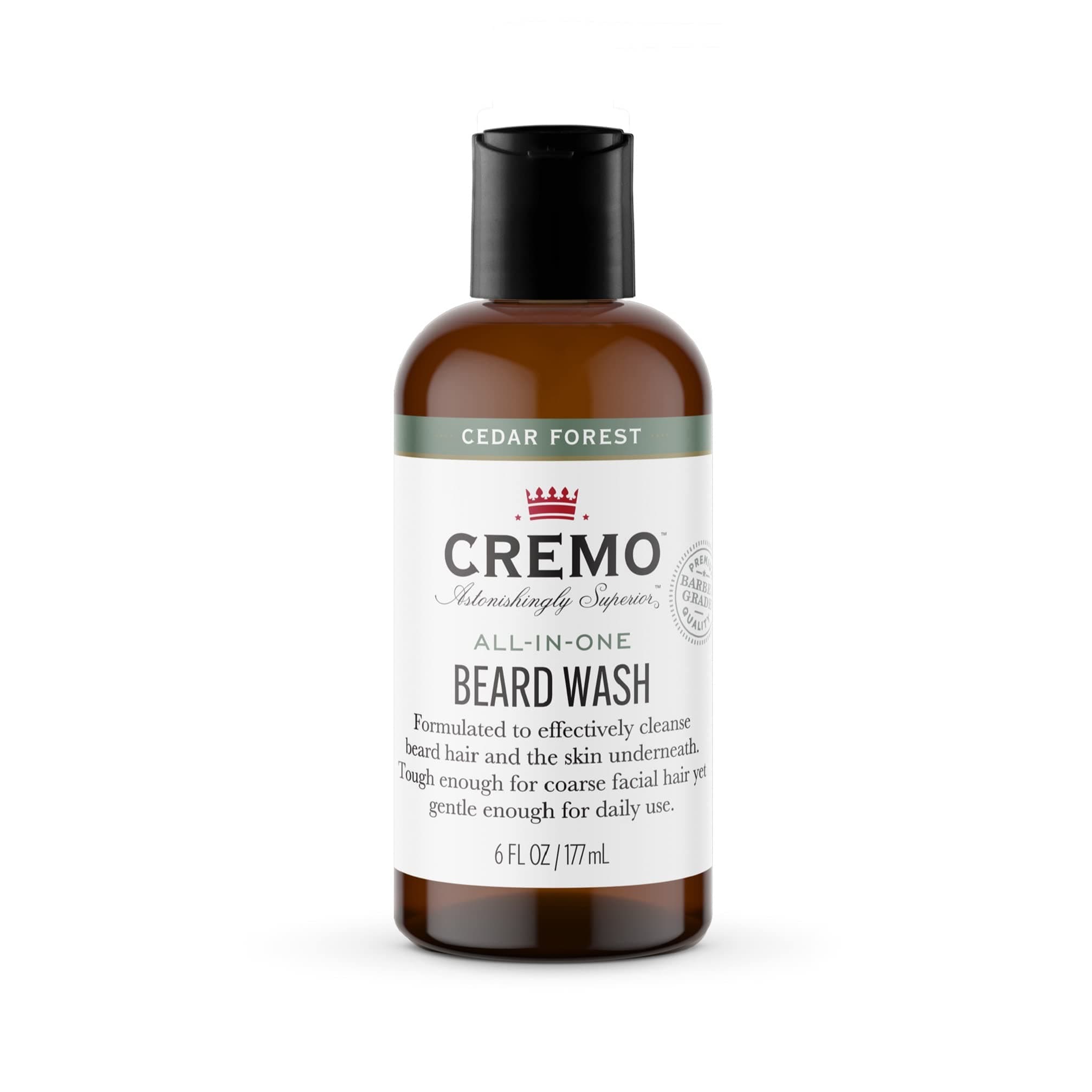 Cedar Forest Blend Beard and Face Wash, Specifically Designed To Clean Coarse Facial Hair, 6 Fluid Ounce, 1 count