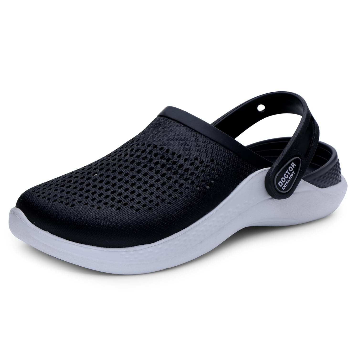 DOCTOR EXTRA SOFT Men's Classic Casual Sports Clogs/Sandals with Adjustable Back Strap for Adult | Comfortable & LightWeight| Stylish & Anti-Skid|Waterproof & Everyday Use Mules for Gents & Boys D-513