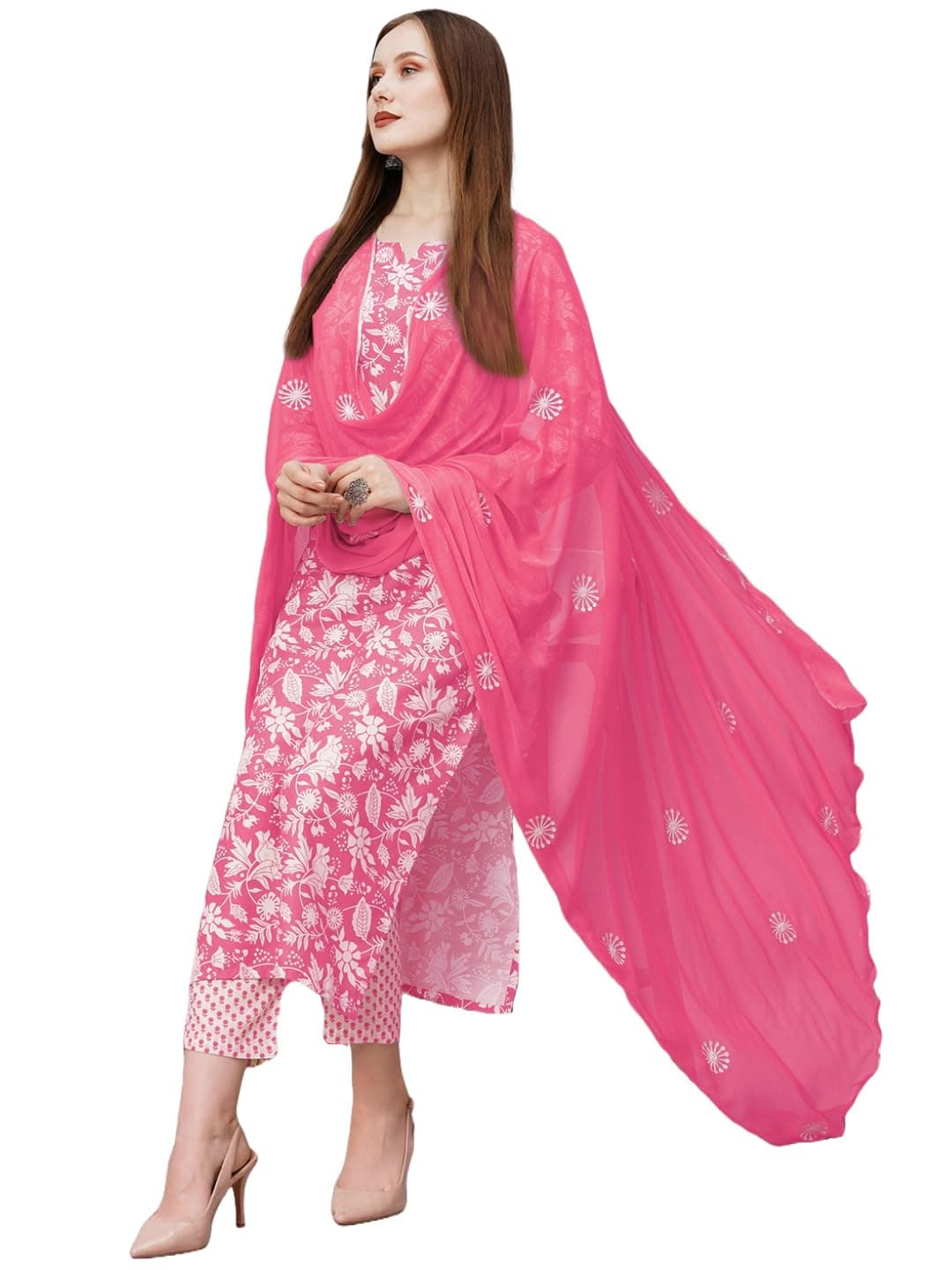 GoSriKi MEI-NW_GS Women's Kurta with Trousers and Dupatta (Pack of 1)