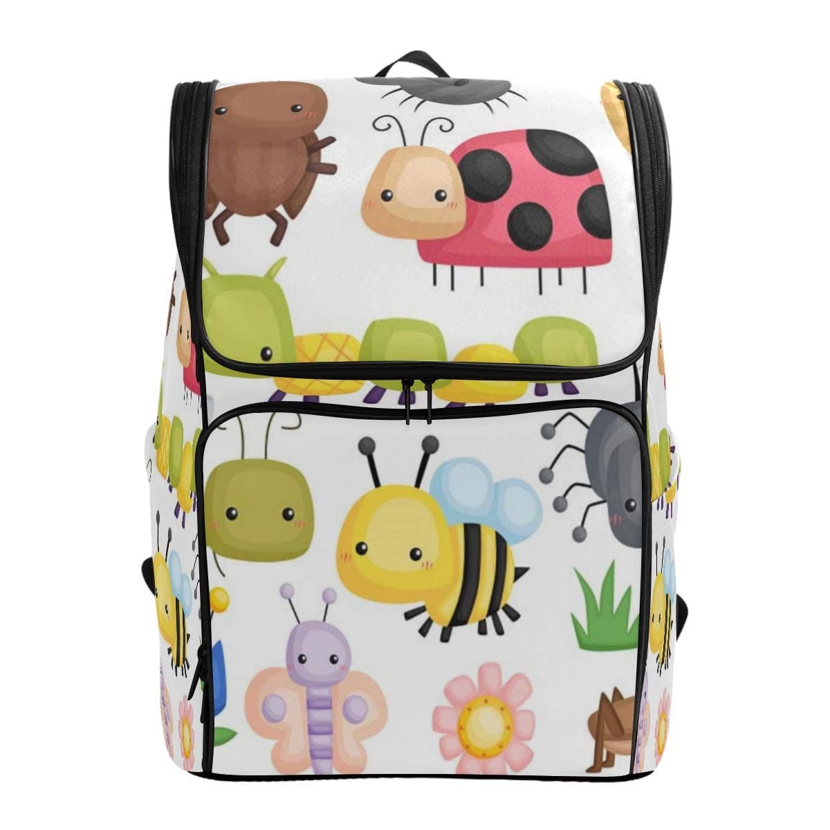 Trendy Generous Bright Vector Pattern Tropical Flowers Fruit,Backpack Rucksack Travel Bag Hiking Knapsack College Student School Bookbag Travel Daypack for Men or Women,Colour Name:1 (Color : 15)