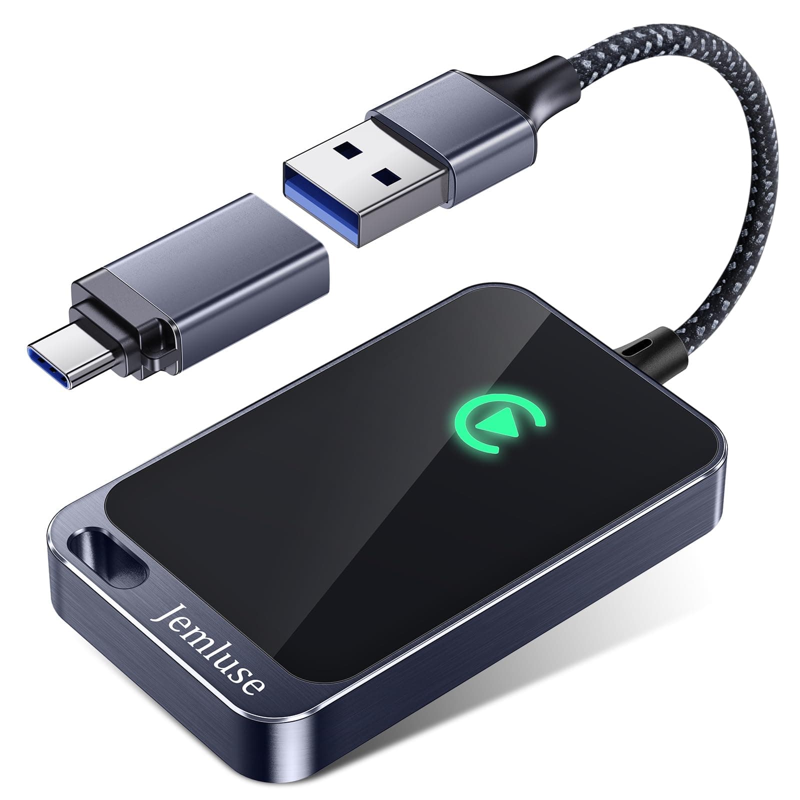 Wireless CarPlay Adapter for Apple iPhone (2024 Upgraded) - Multi-User Seamless Connection for Convert Wired to Wireless Car Play Adapter - No Latency from iOS 10+ to Screen w/USB C (Gray)