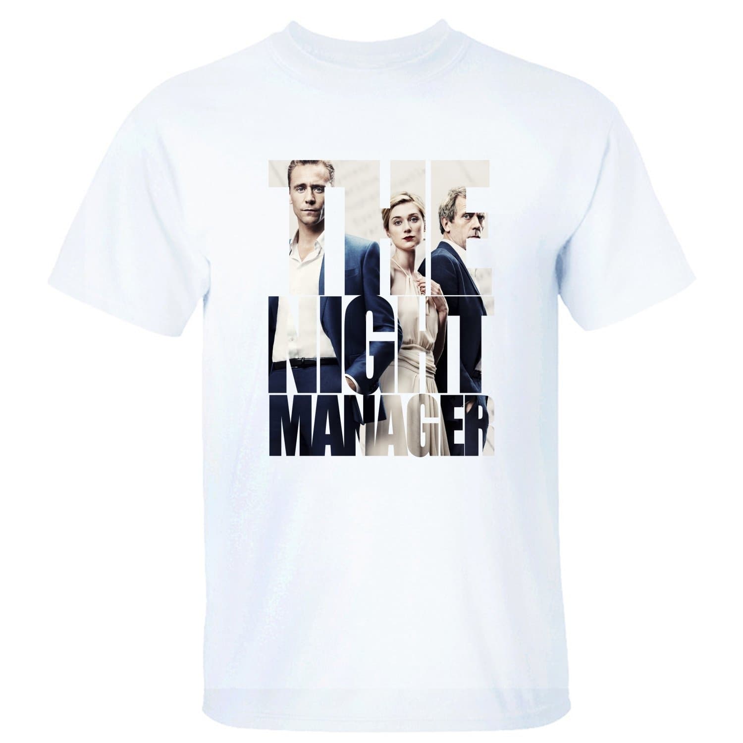 BMWW Men's The Night Manager Hugh Laurie Hot British Spy Mission Novel TV Shows T Shirt white XXL