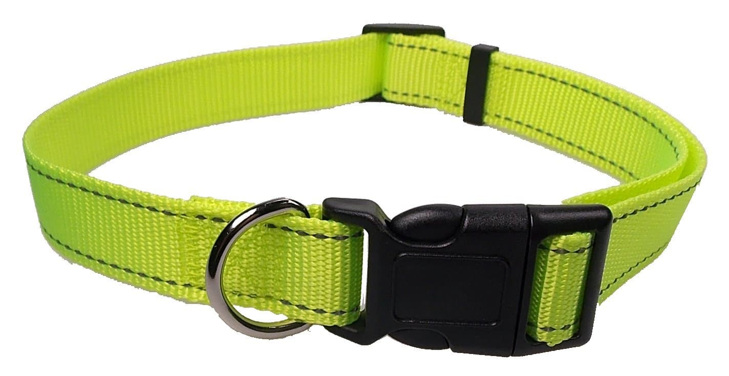 Stockmaster Large Reflective Adjustable Neon Dog Collar with buckle for easy attachment - For Pets (Product Code ZH02)