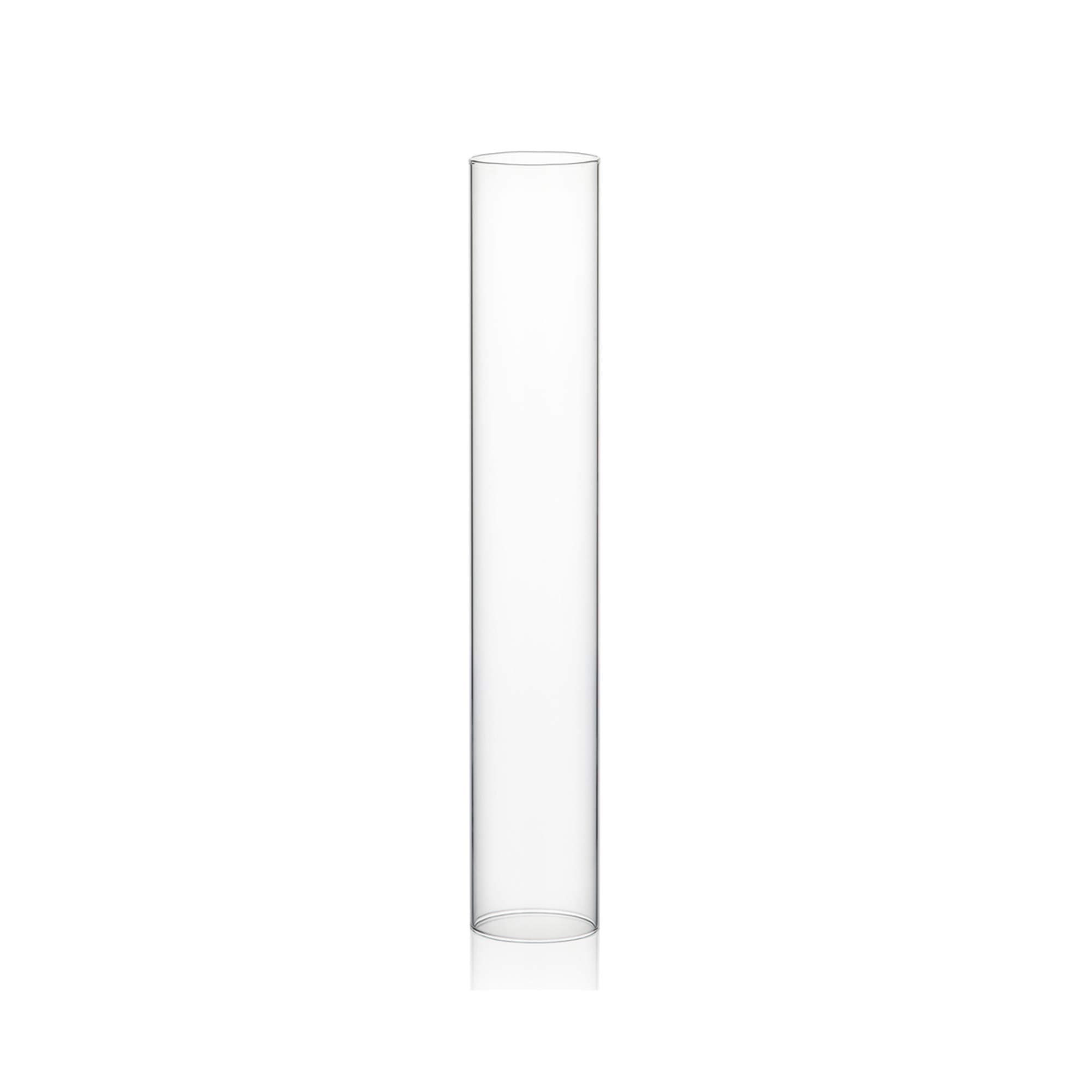 WGVI Hurricane Candle Holder Sleeve, Wide 2", Height 12", Clear Glass Cylinder Candleholder, Chimney Tube, Open Ended Candle Shade, 1 Piece (HST0212_1)