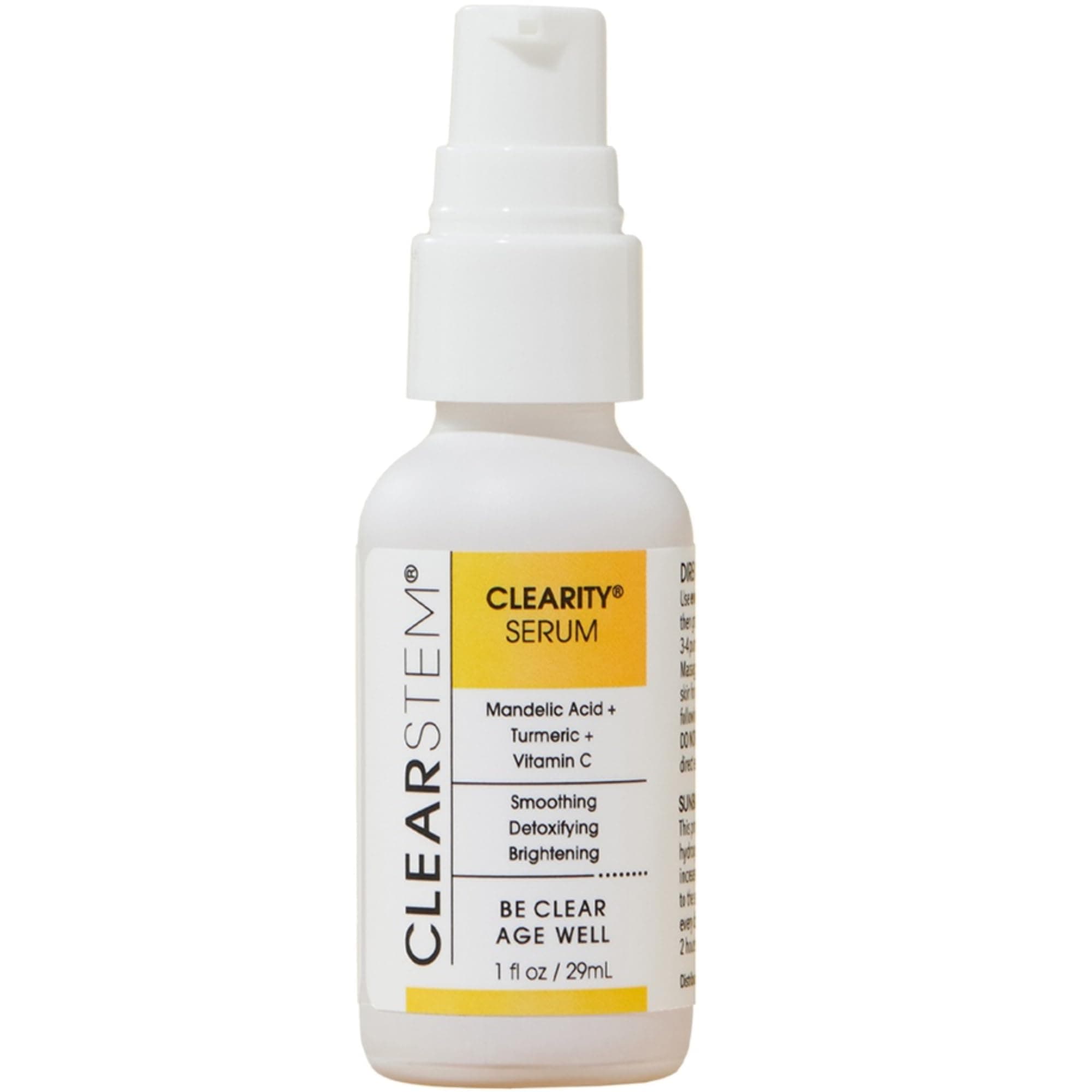 CLEARITY The Blackhead Dissolver Mandelic Acid Serum - Vitamin C, Turmeric, Collagen Boost - All Skin Types - Facial Skin Care Products - Gluten Free, Cruelty Free - 1 fl oz / 29ml