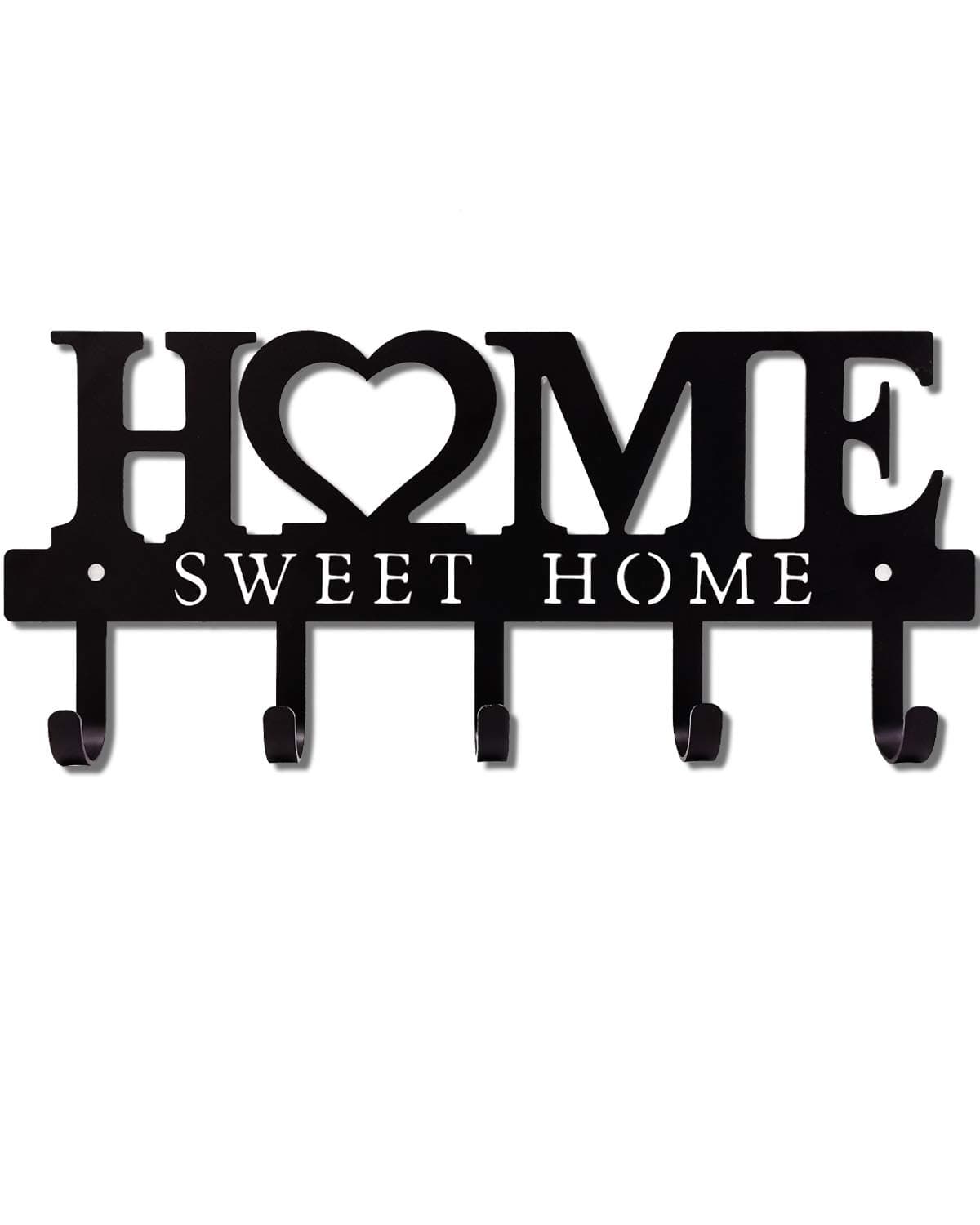 WIPHANYKey Holder Hooks 33x15cm Organizer Rack Wall Mounted with Screws and Anchors Home Wall 5.9x13 inches Metal Decor for Entryway Front Door Kitchen Hallway Garage Mudroom Office