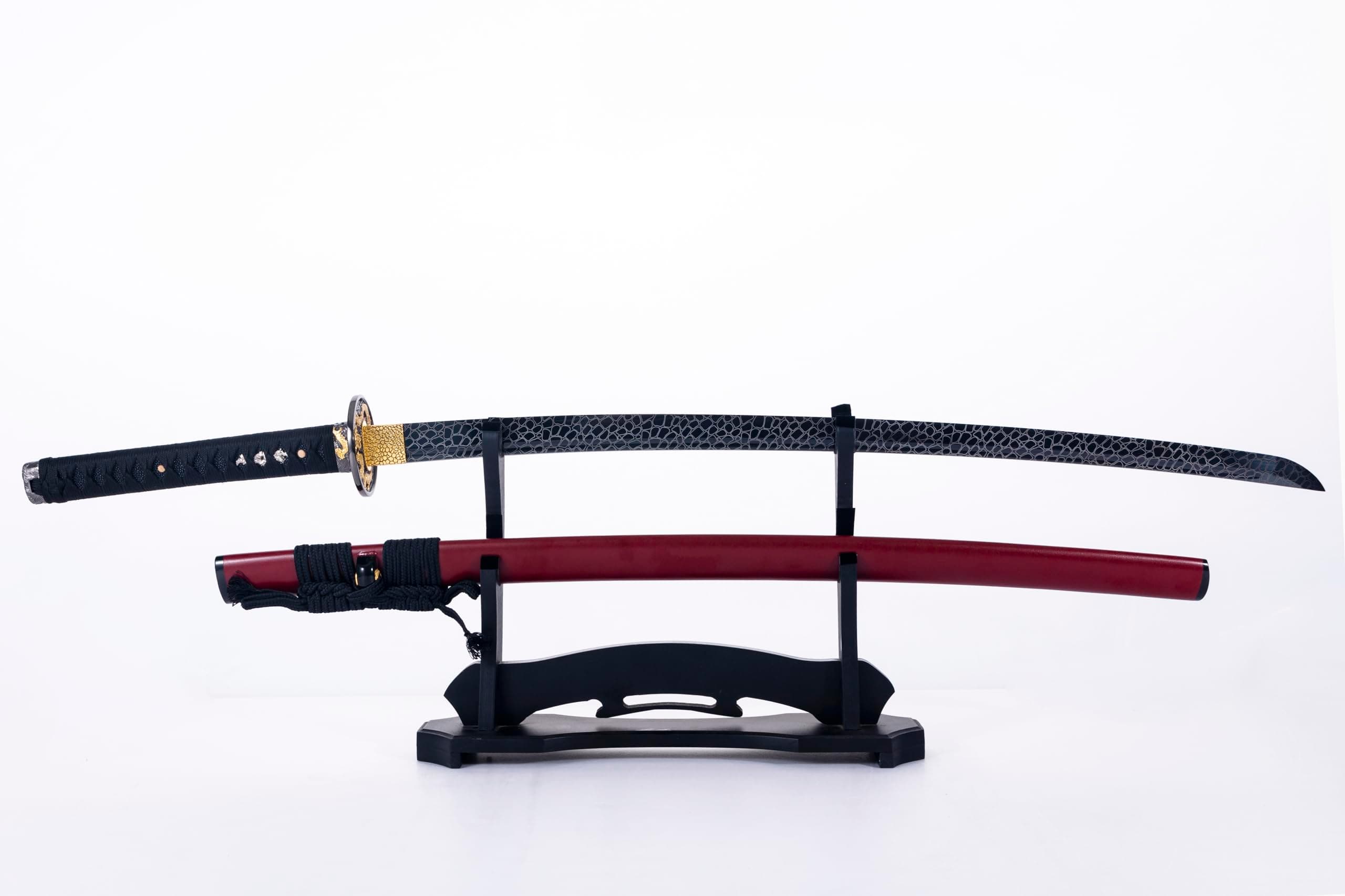 Katana Sword, Handmade Full Tang Real Sharp, Alloy Tsuba Japanese Samurai katanas(High Carbon Steel 1060) 40-Inch