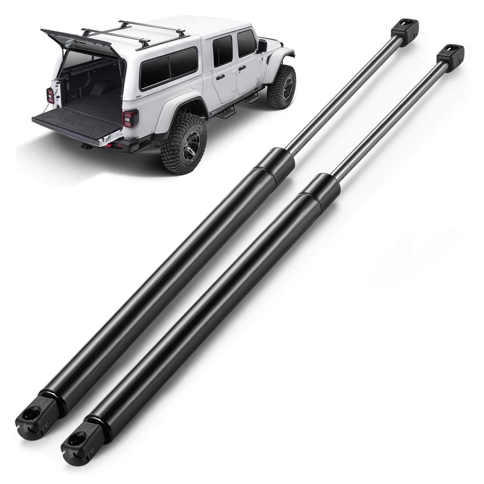 ARANA Rear Window Struts for Jeep Wrangler TJ 1997-2006, AVM 16403 Rear Back Glass Shocks Lift Supports Fits Wrangler with Hard Top, Replacement OEM 55076310AD 55076310AB, 2 Pcs