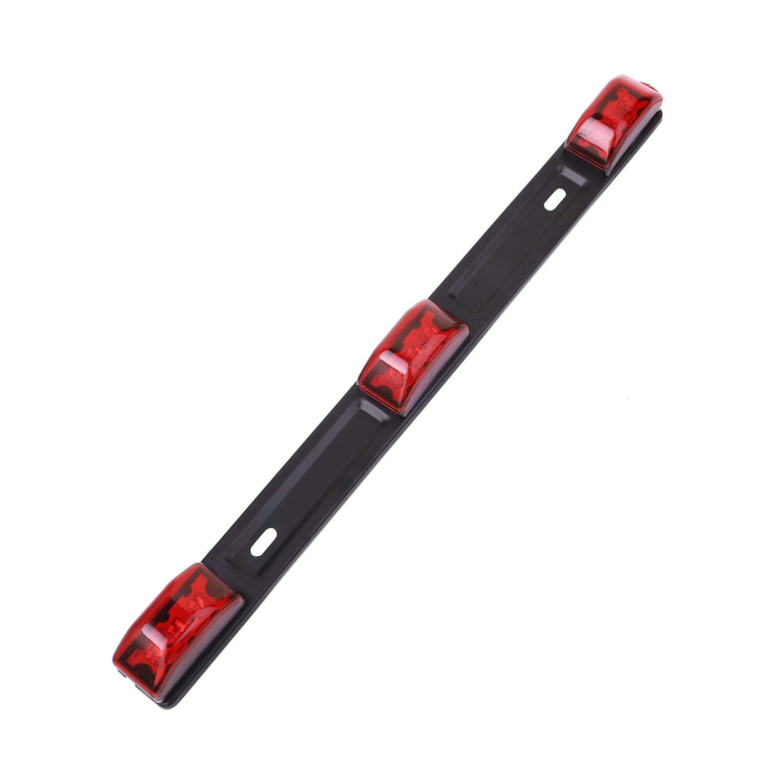 NPAUTO Red Trailer Light Bar 3 Light 9 LED Clearance ID Lightbar Strip for Trailer Truck Boat Identification Light