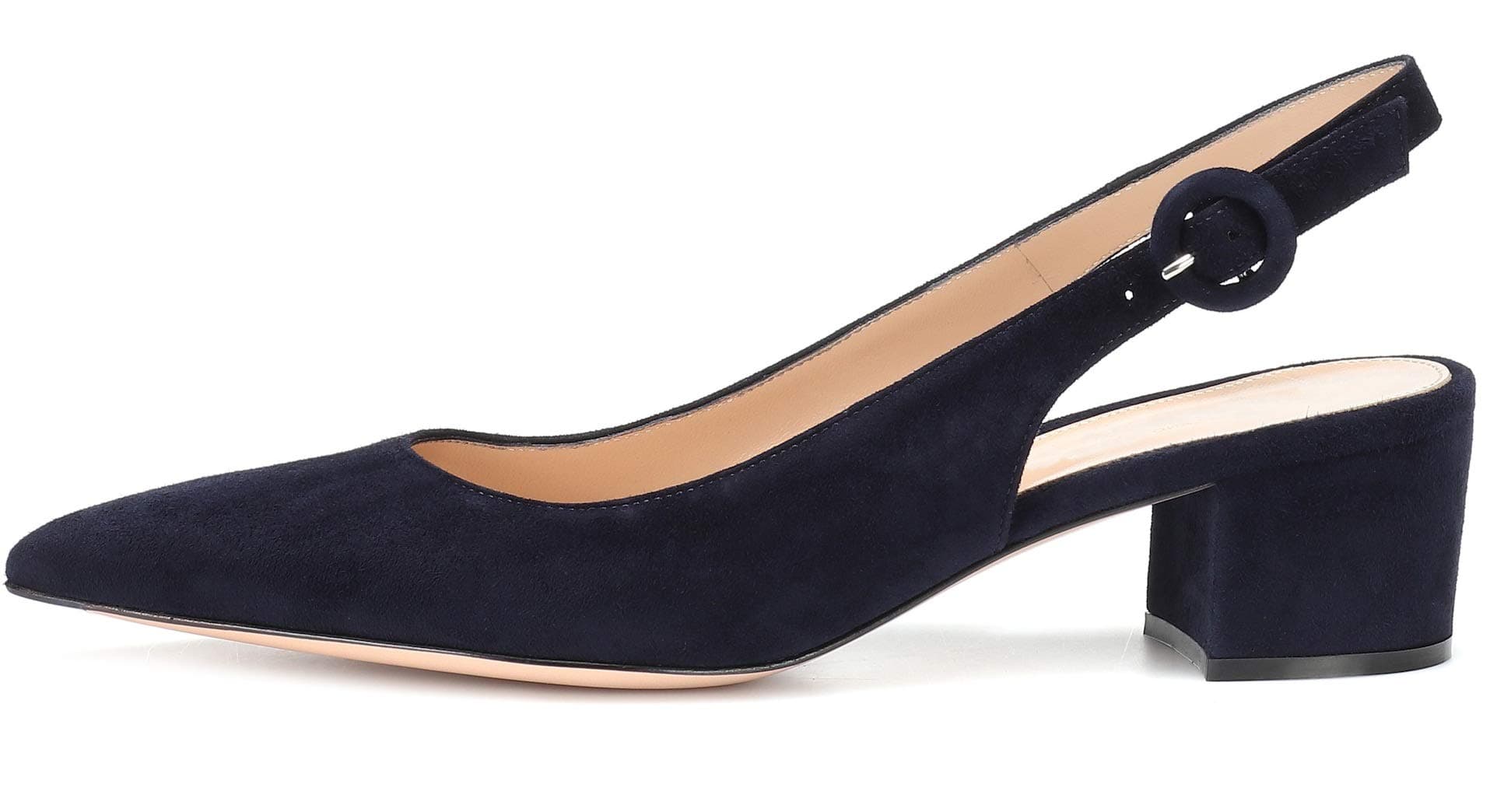 elashe Pointed Toe Pumps,Slingback Ankle Buckle Chic Pumps,Classy Block Heel 2" Heel for Office Dress