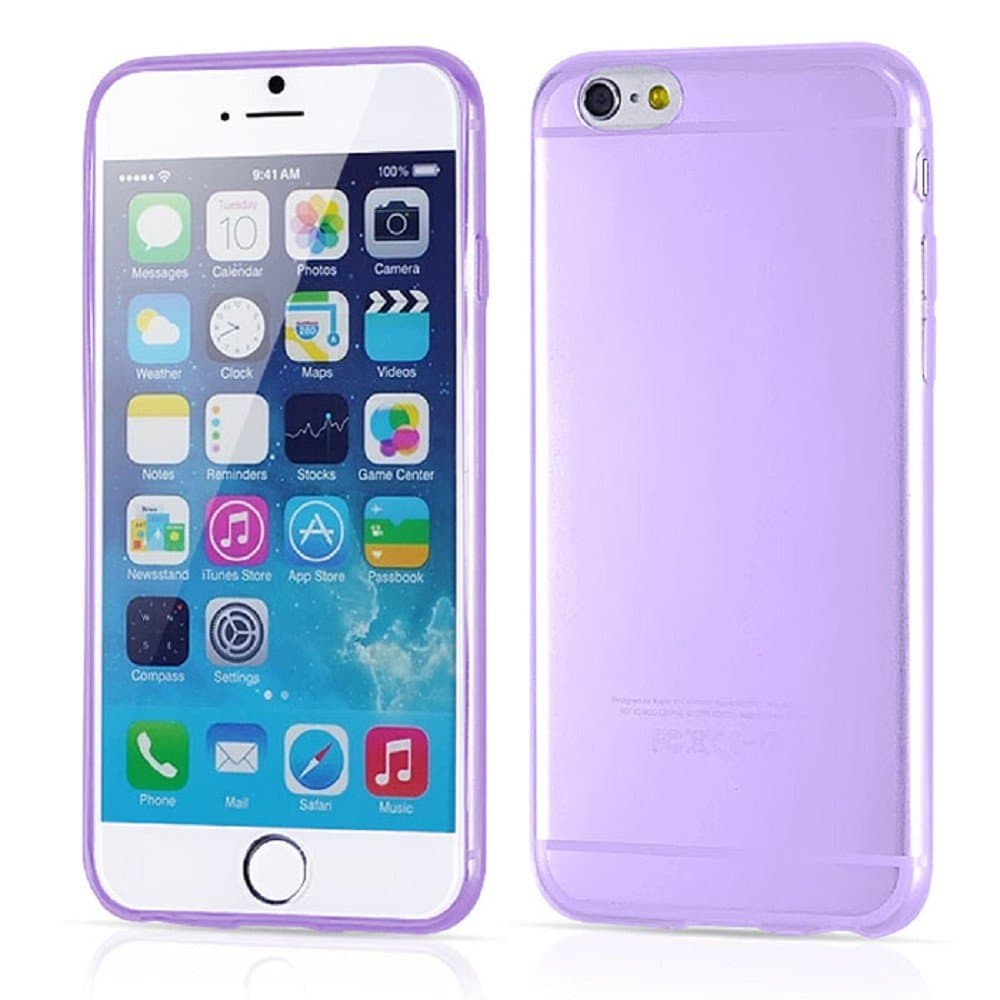 Amjimshop Vovotrade(TM) ULTRA THIN 0.3mm Clear Rubber Soft TPU Cover Case For iPhone 6 4.7inch (Purple)