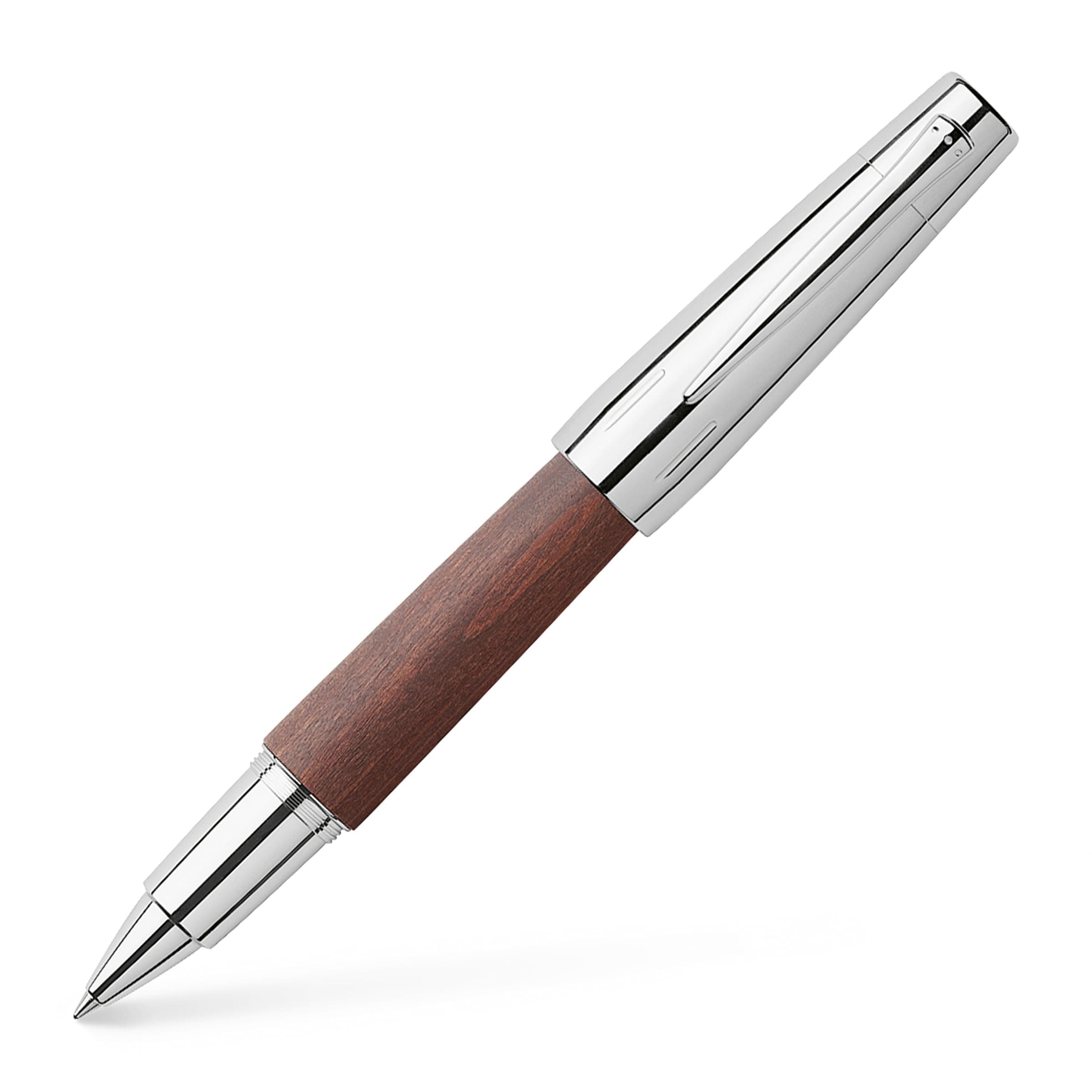 e-motion Wood and Chrome Rollerball - Dark Brown