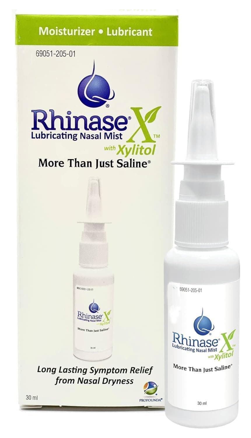 - Rhinase X Lubricating Nasal Mist Spray with Xylitol | Long Lasting Symptom Relief from Nasal Dryness | Less Sneezing, Itchiness, Nasal drip and Congestion