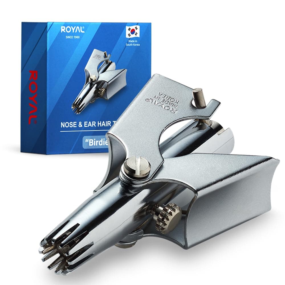 [Made in korea] Nose hair trimmer for menBirdie, manual, battery-free, waterproof, painless with twelve dual-edged blades, patented mechanism ET-4