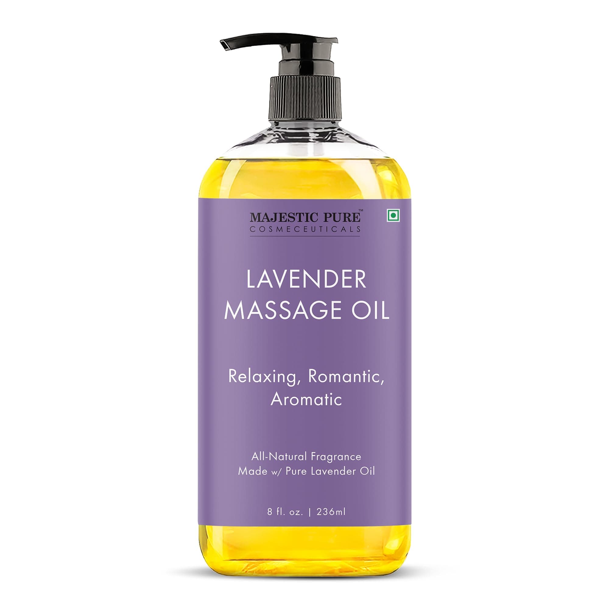 Lavender Massage Oil for Massage Therapy - Refreshing, and Relaxing - Natural Oils with Lavender Essential Oil - for All Skin Types - Men and Women Massage Lotion - 8 fl oz