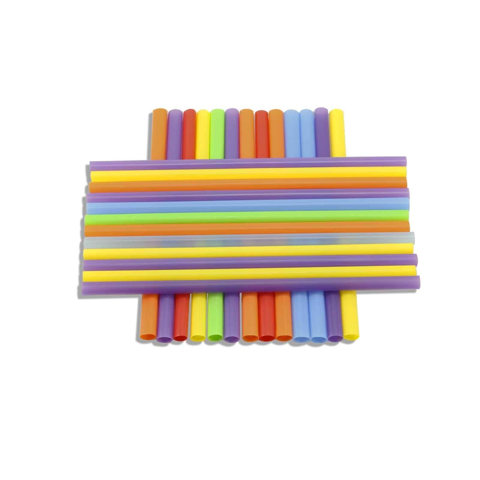 25 Jumbo 10mm Wide Plastic Smoothie Straws - Add Some Fun to Every Drink!