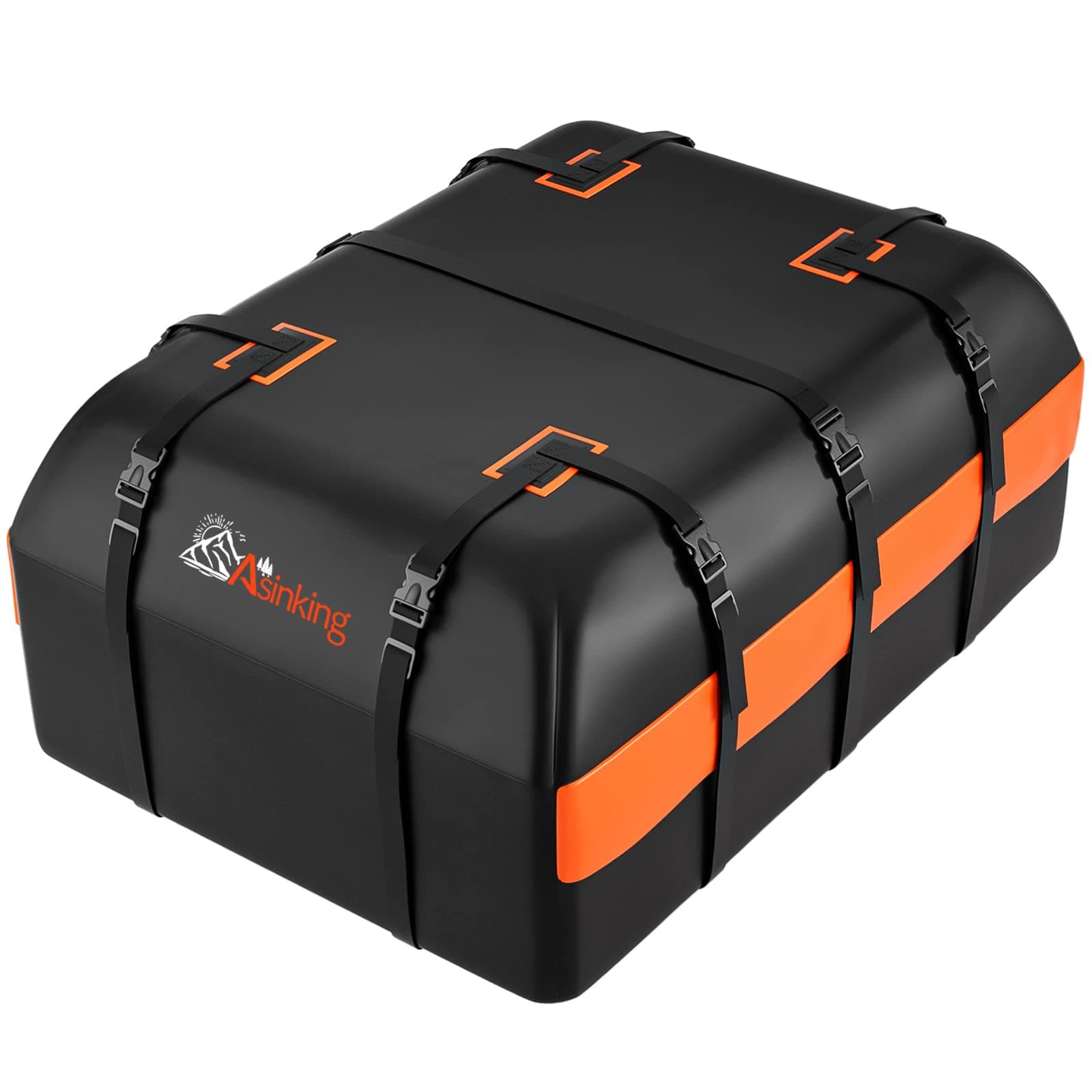 Car Rooftop Cargo Carrier Bag, 21 Cubic Feet 100% Waterproof Heavy Duty 840D Car Roof Bag for All Vehicle with/Without Racks - Anti-Slip Mat, 6 Door Hooks, Storage Bags, 2 Extra Straps, Luggage Lock