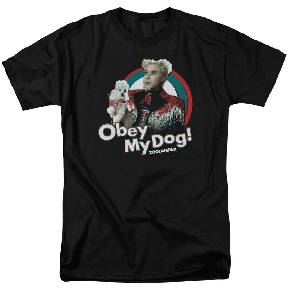 Zoolander Mugatu Obey My Dog Funny Movie T-Shirt Tee, X-Large