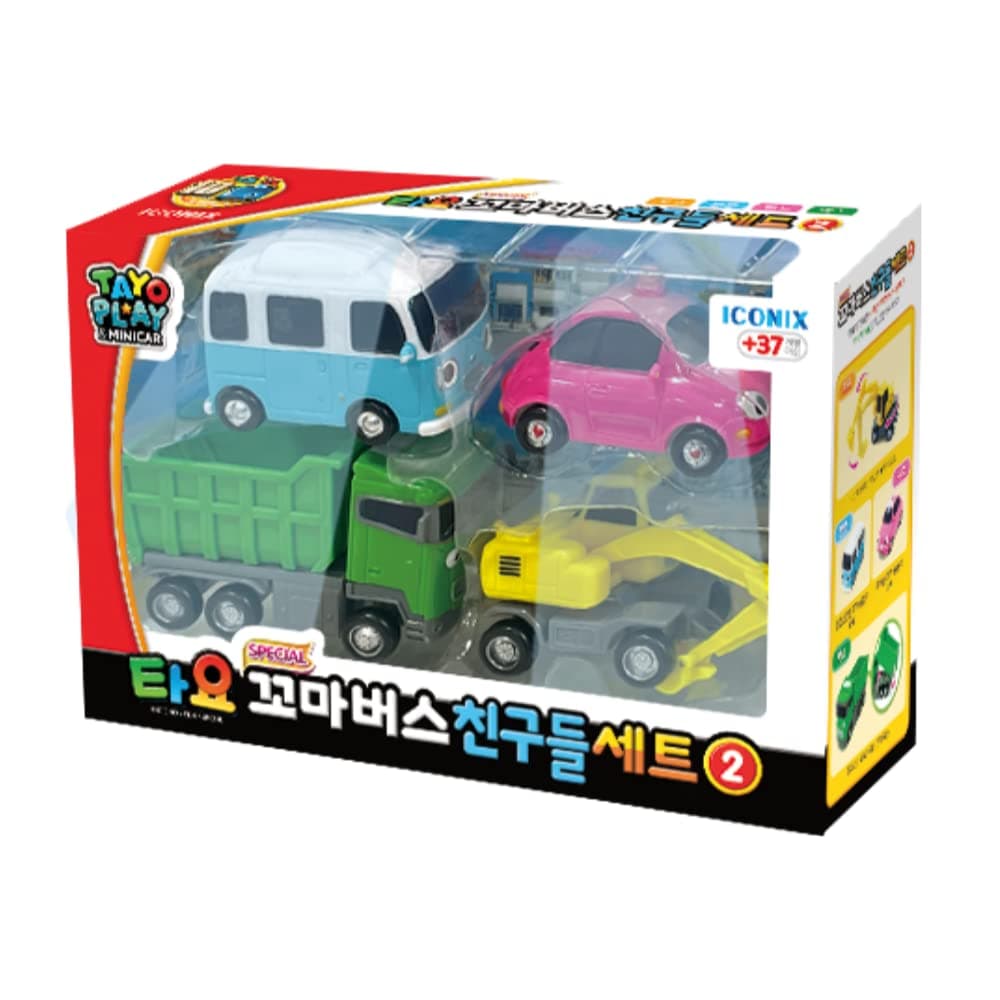 Little Bus TAYO FRIENDS Special Mini 4 Pcs Toy Set (Max + Poco + Heart + BongBong)