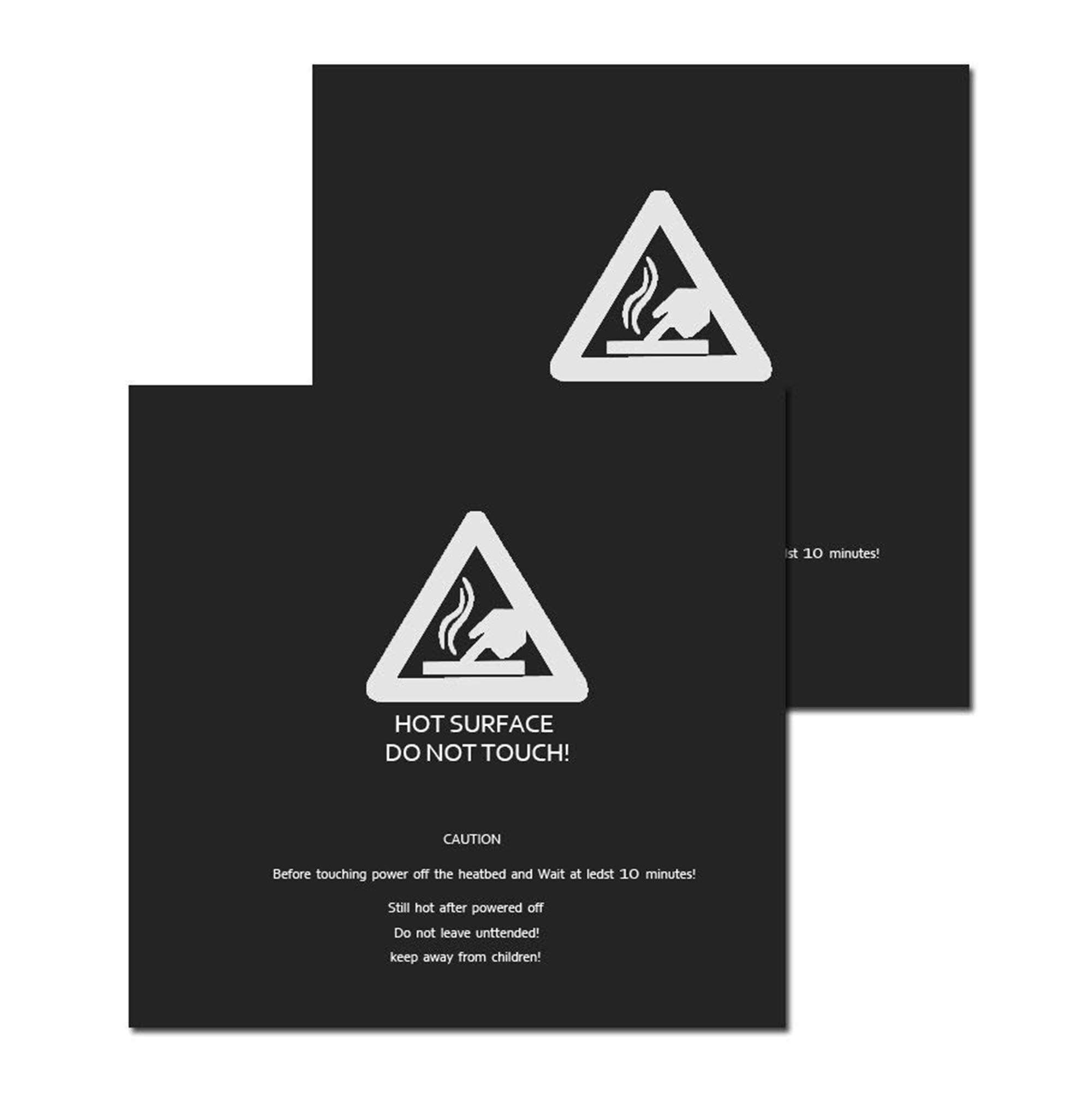 Gwisdom CR-10/ CR-10S Heat Bed Build Surface Tape, Hot Bed Platform, 300x300MM Square, Black (Pack of 2)