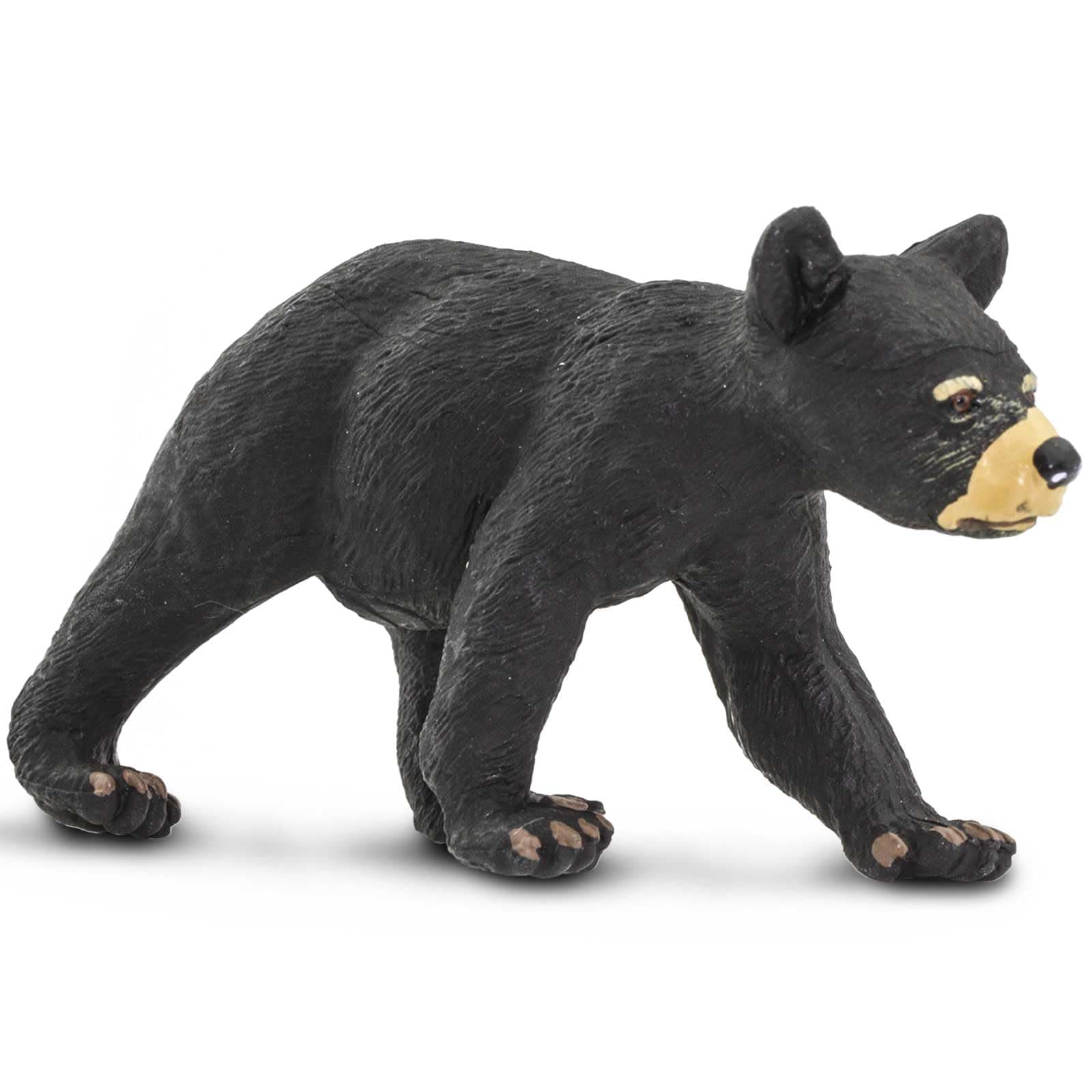 Black Bear Cub Figurine - Detailed 3" Plastic Model Figure - Fun Educational Play Toy for Boys, Girls & Kids Ages 1+